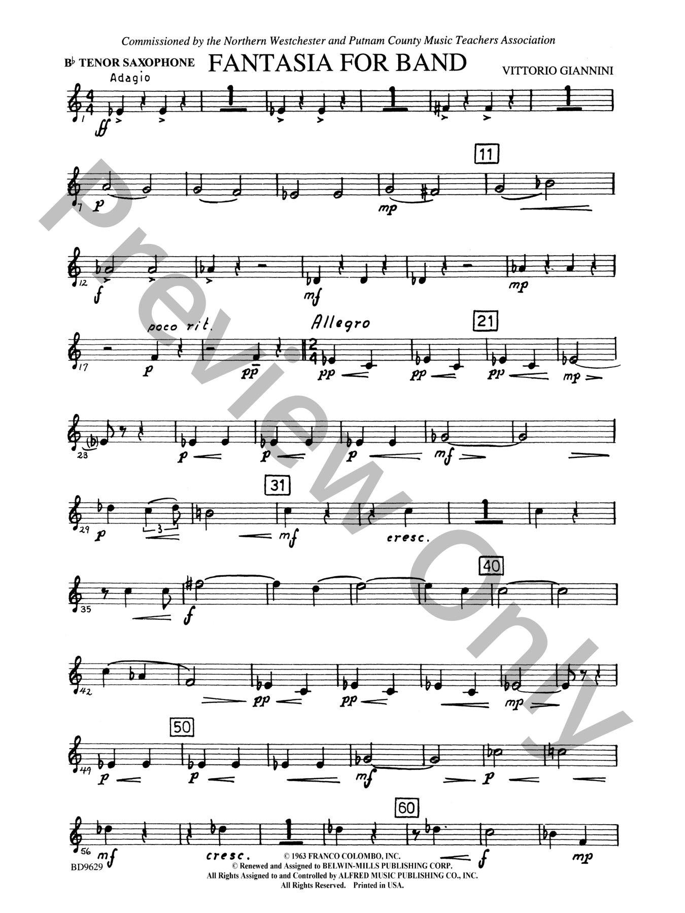 Fantasia for Band Concert Band Sheet Music | J.W. Pepper