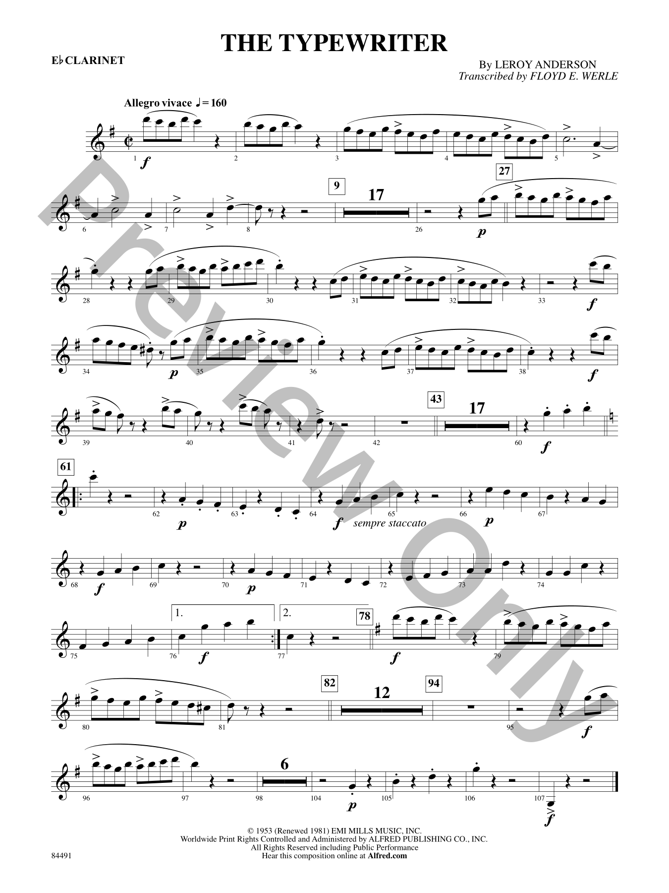 The Typewriter Concert Band Sheet Music | J.W. Pepper