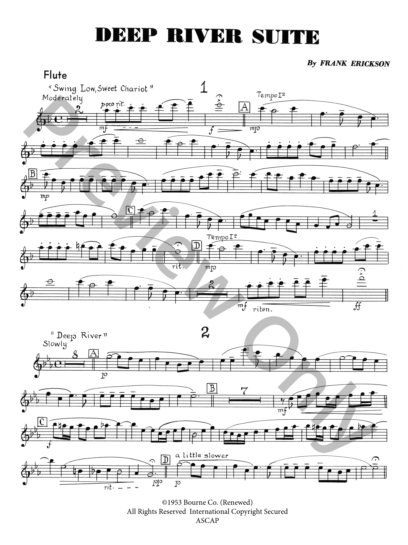 Deep River Suite Concert Band Sheet Music | J.W. Pepper