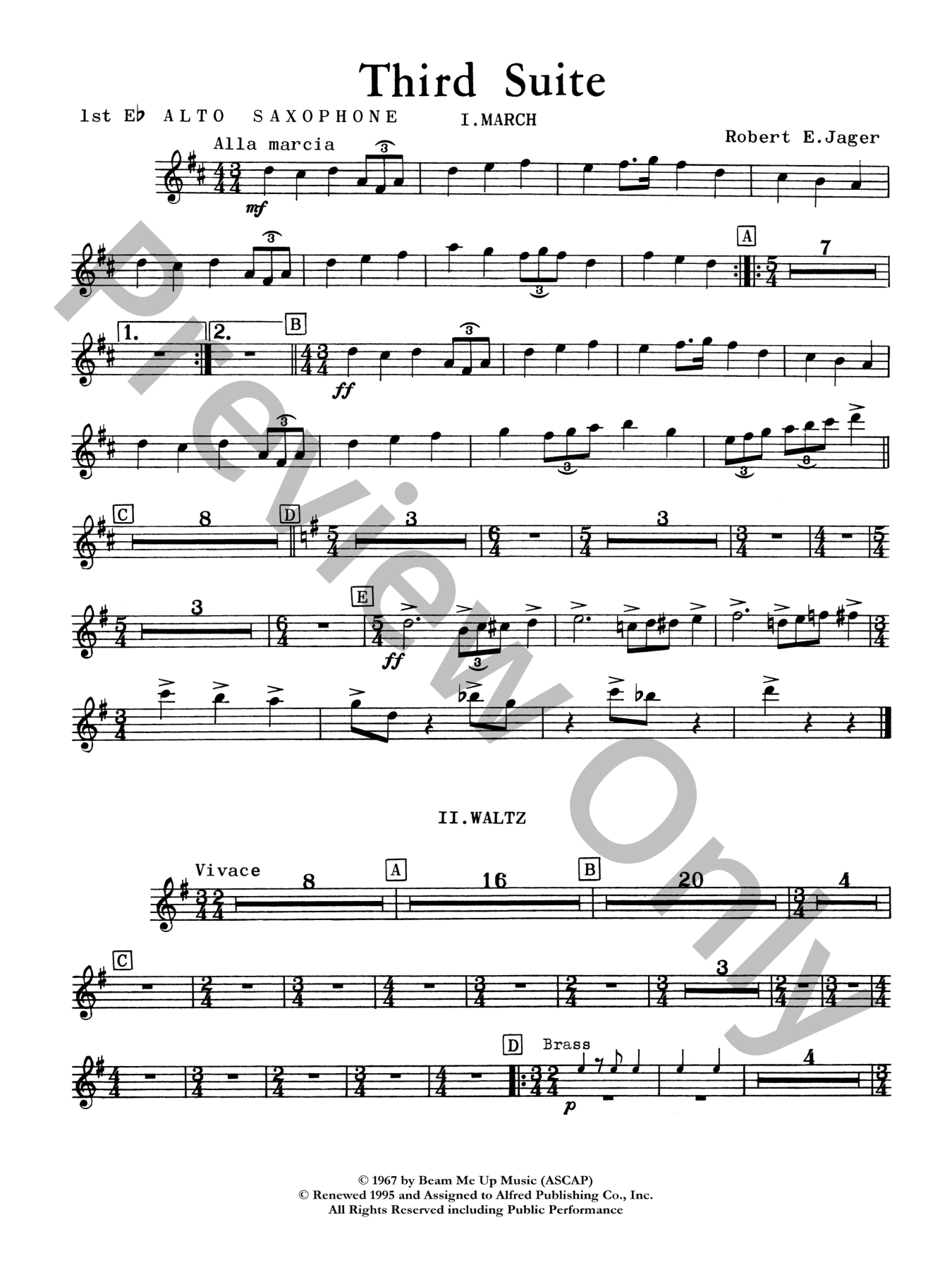 ジャズ・ヴォーカル・レパートリー　VOL3 スコア　楽譜 Third Suite Concert Band Sheet Music | J.W. Pepper