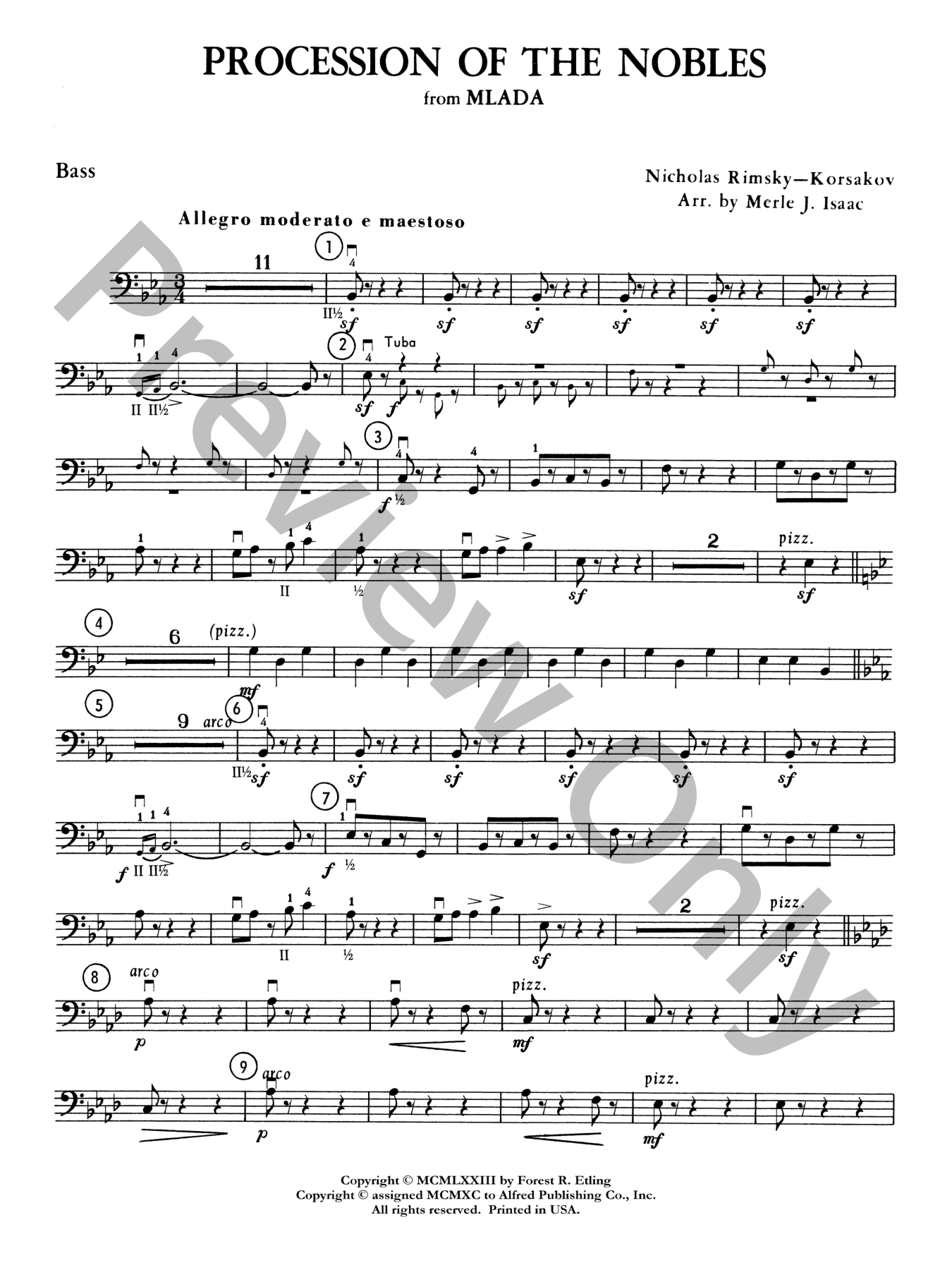 Procession of the Nobles Orchestra Sheet Music | J.W. Pepper