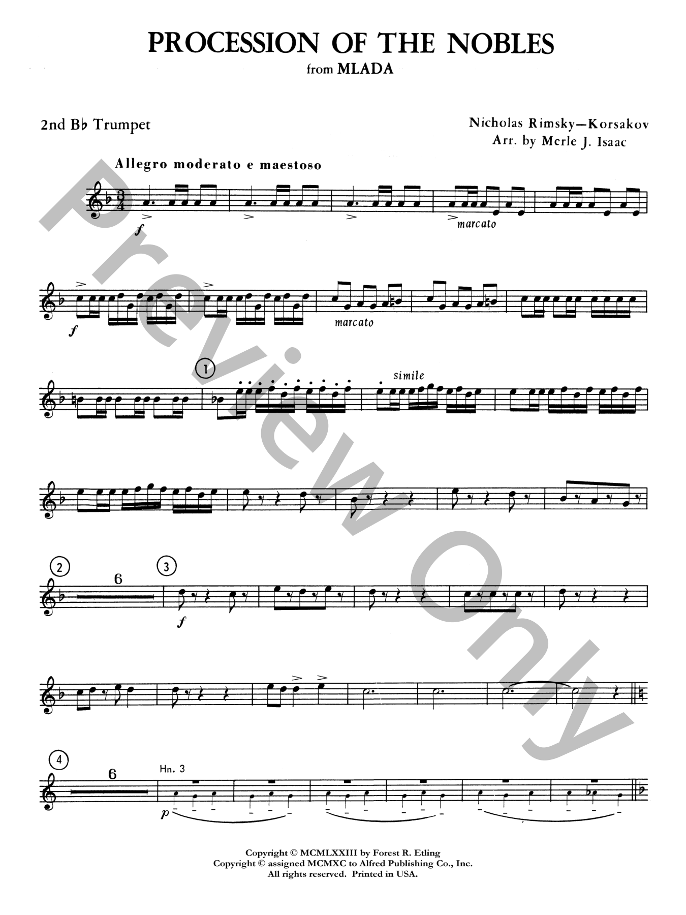 Procession of the Nobles Orchestra Sheet Music | J.W. Pepper