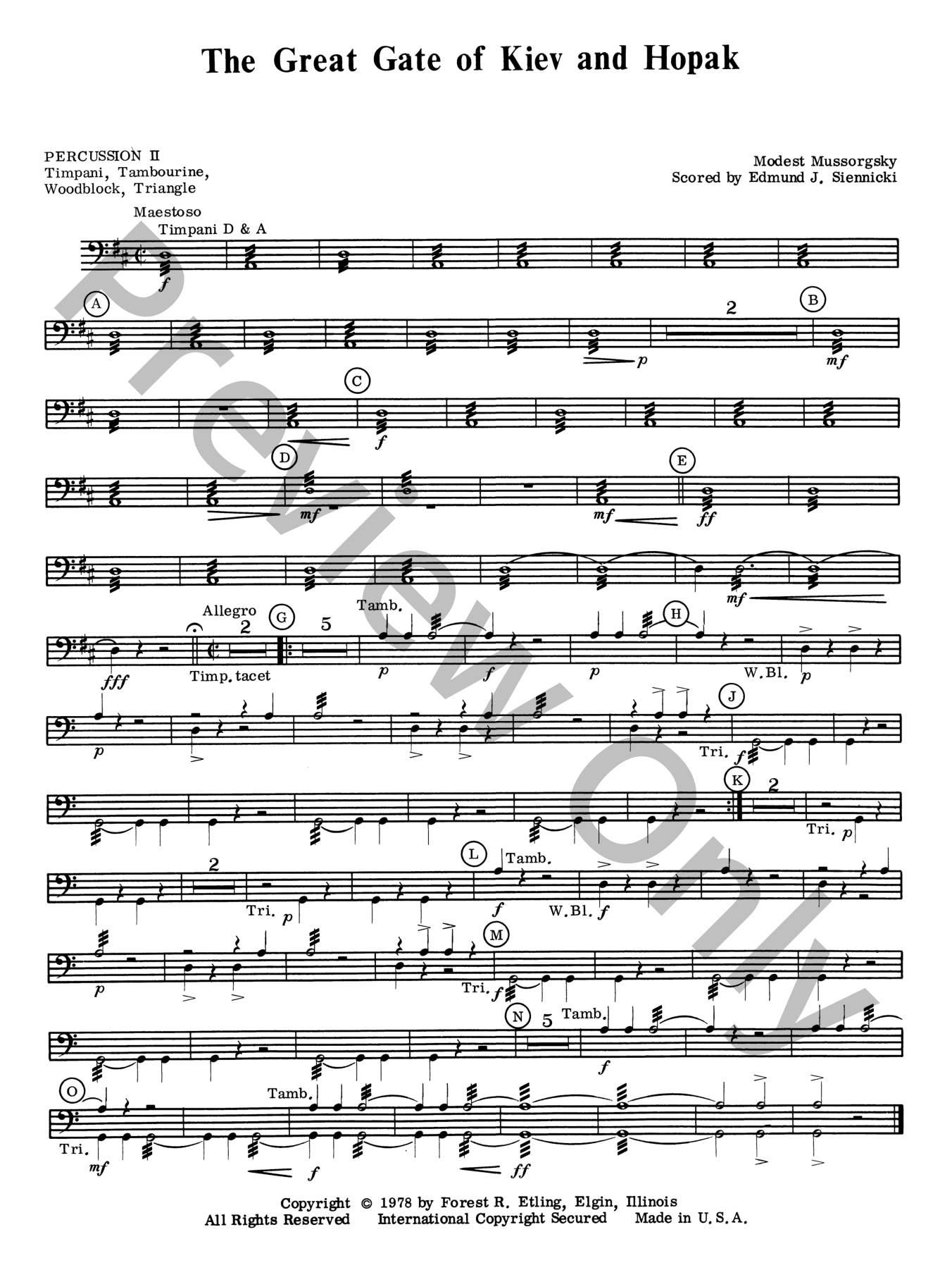 Great Gate of Kiev and Hopak-Full Orchestra Sheet Music | J.W. Pepper