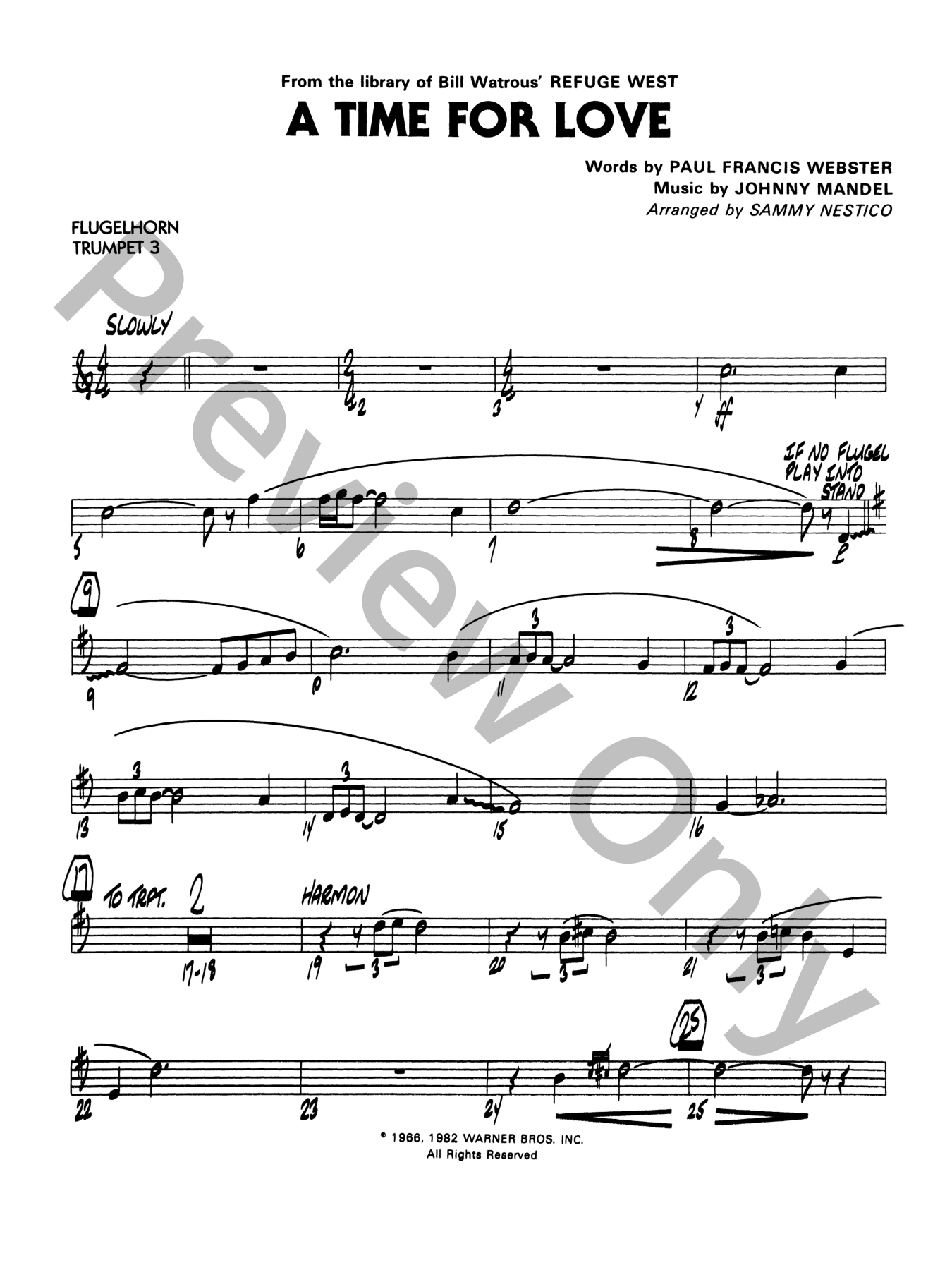 A Time for Love Jazz Sheet Music | J.W. Pepper