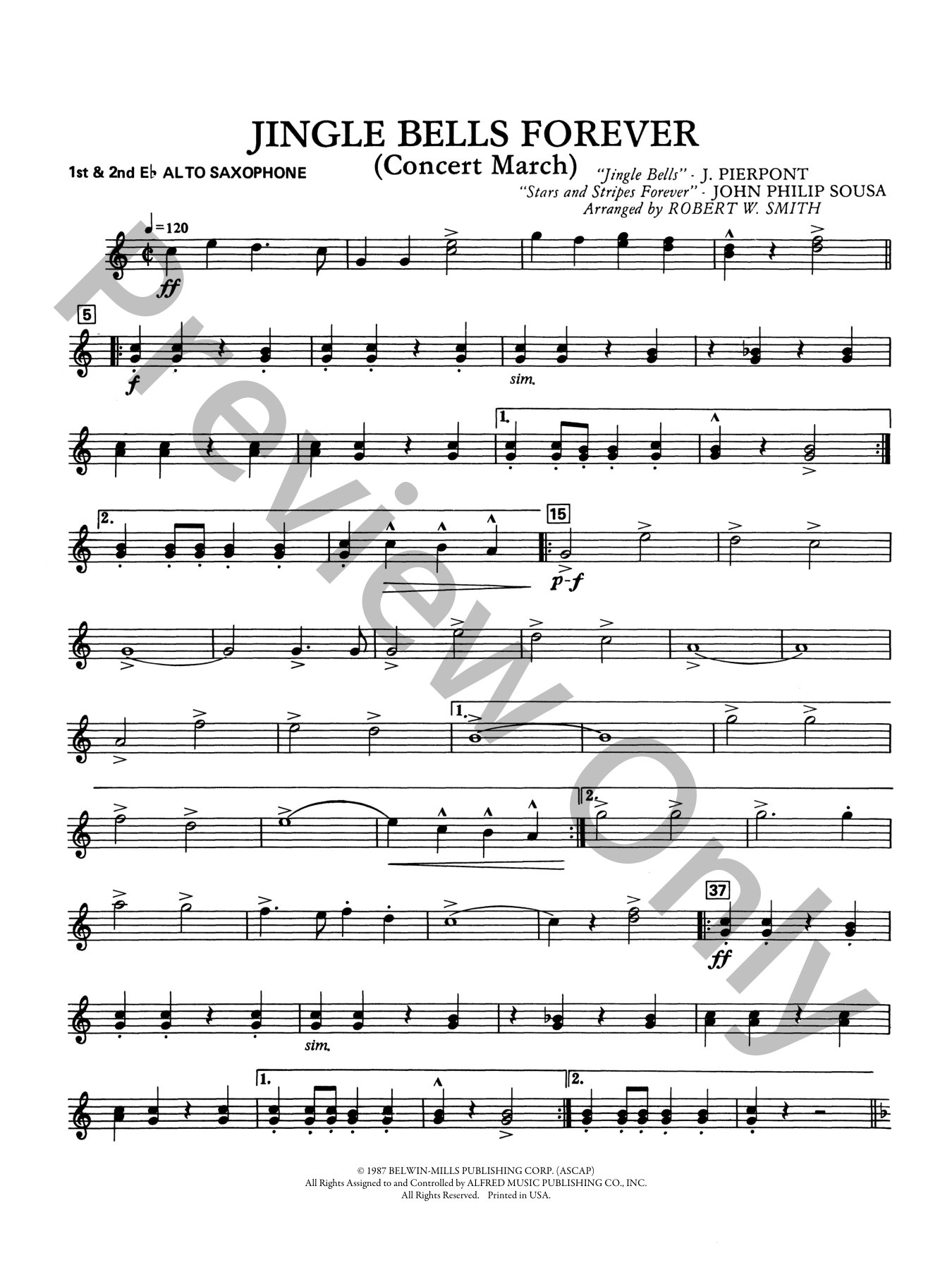 Jingle Bells Forever Concert Band Sheet Music | J.W. Pepper, image size:1350x1800