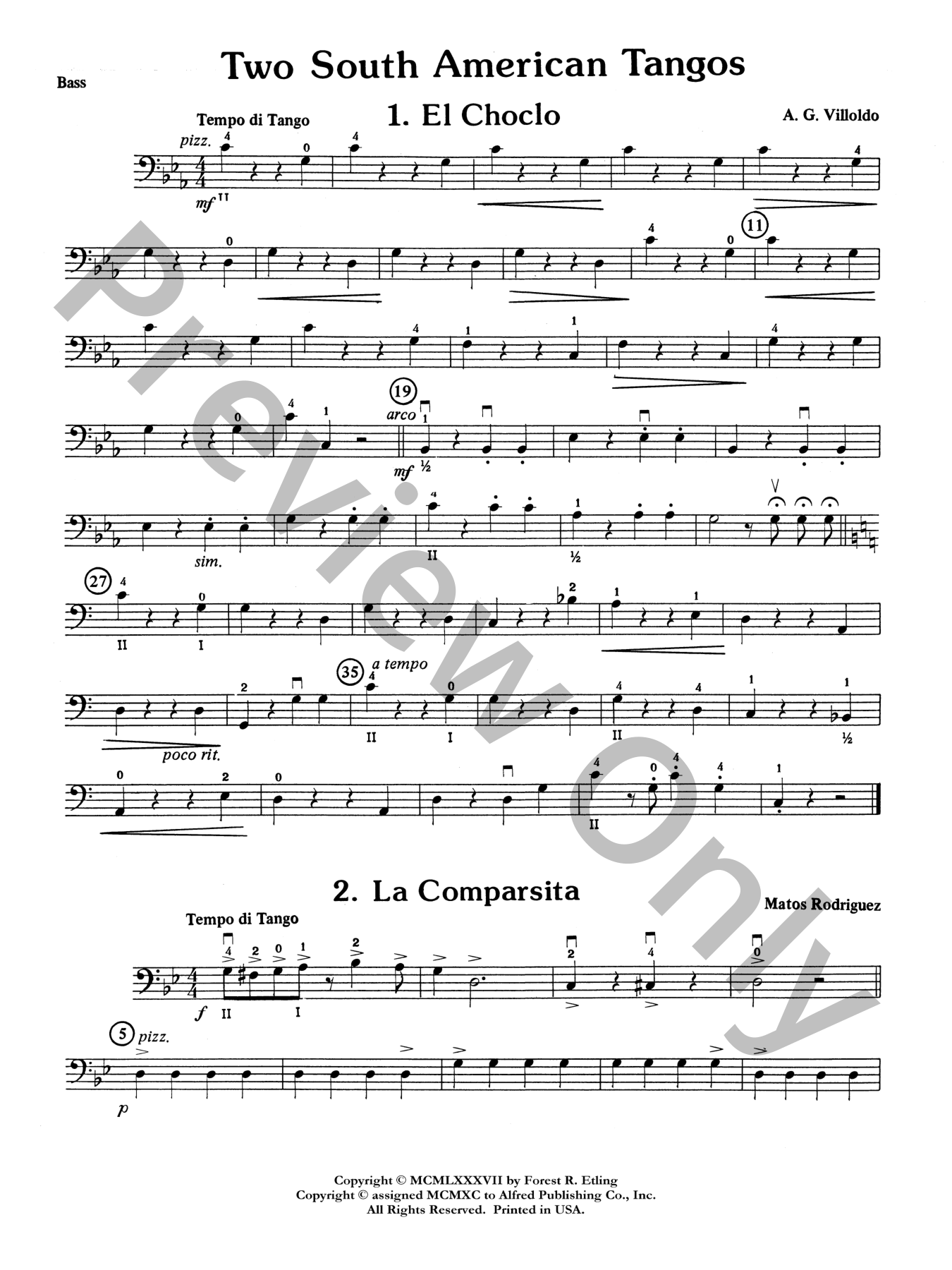 Two South American Tangos | J.W. Pepper