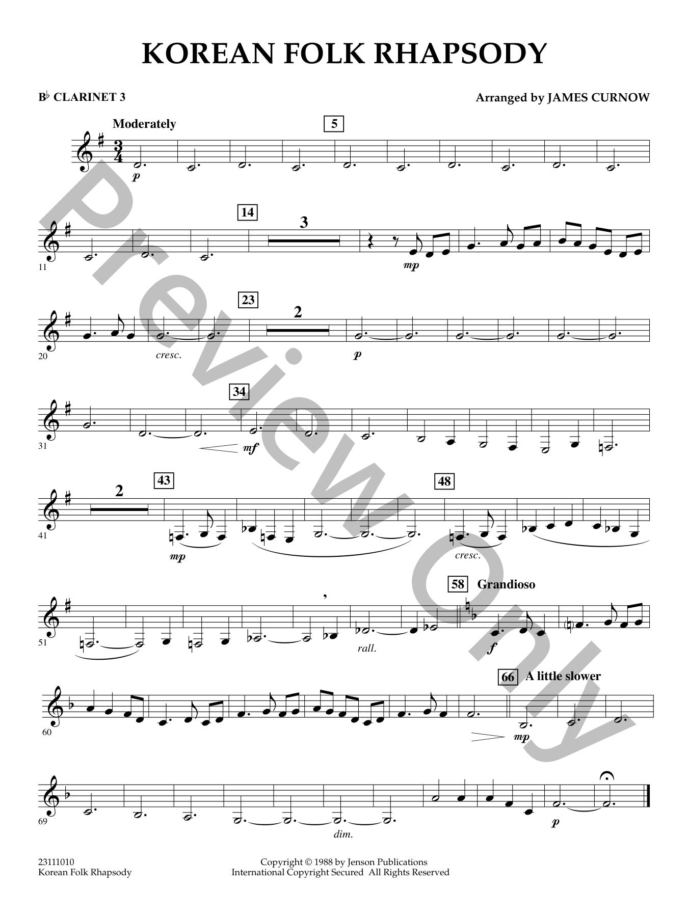 Korean Folk Rhapsody Concert Band Sheet Music | J.W. Pepper