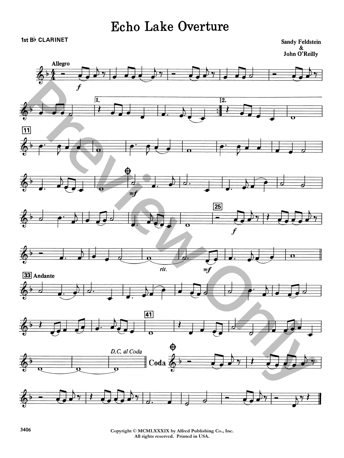 Echo Lake Overture Concert Band Sheet Music | J.W. Pepper