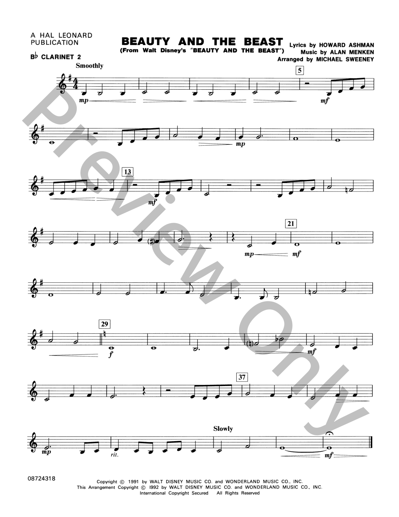Beauty and the Beast Concert Band Sheet Music | J.W. Pepper