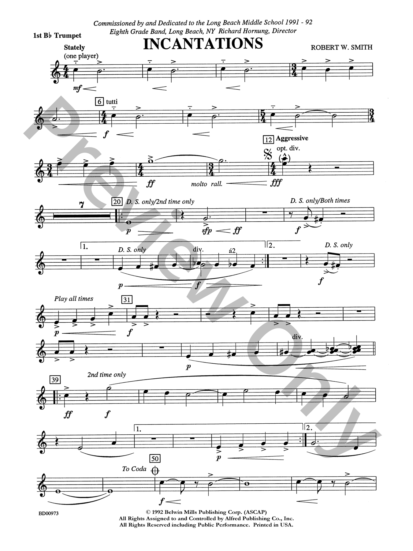 Incantations Concert Band Sheet Music | J.W. Pepper
