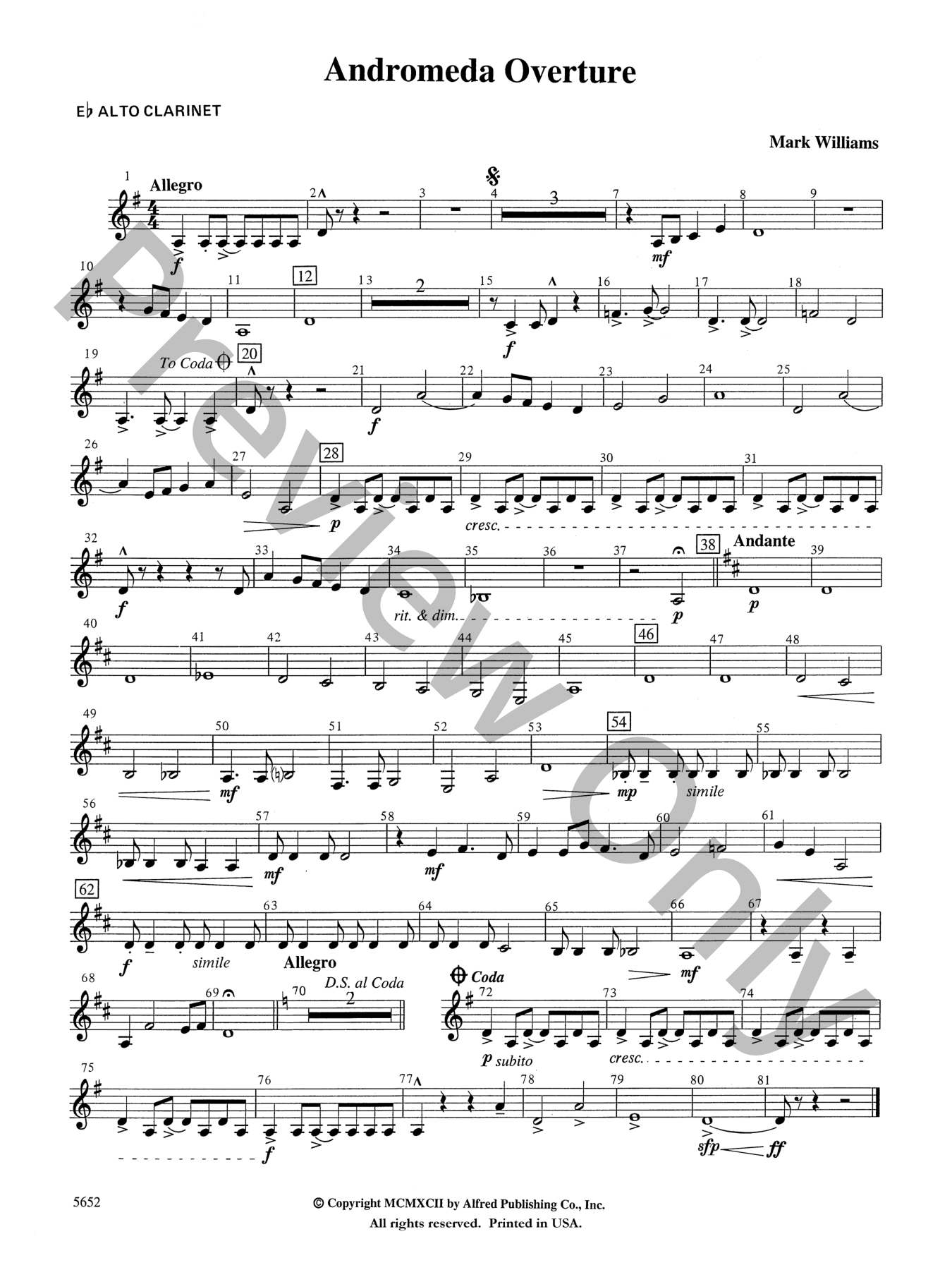 Andromeda Overture Concert Band Sheet Music | J.W. Pepper