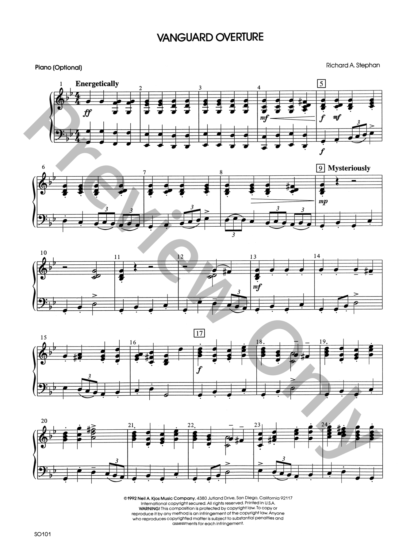 Vanguard Overture Orchestra Sheet Music | J.W. Pepper