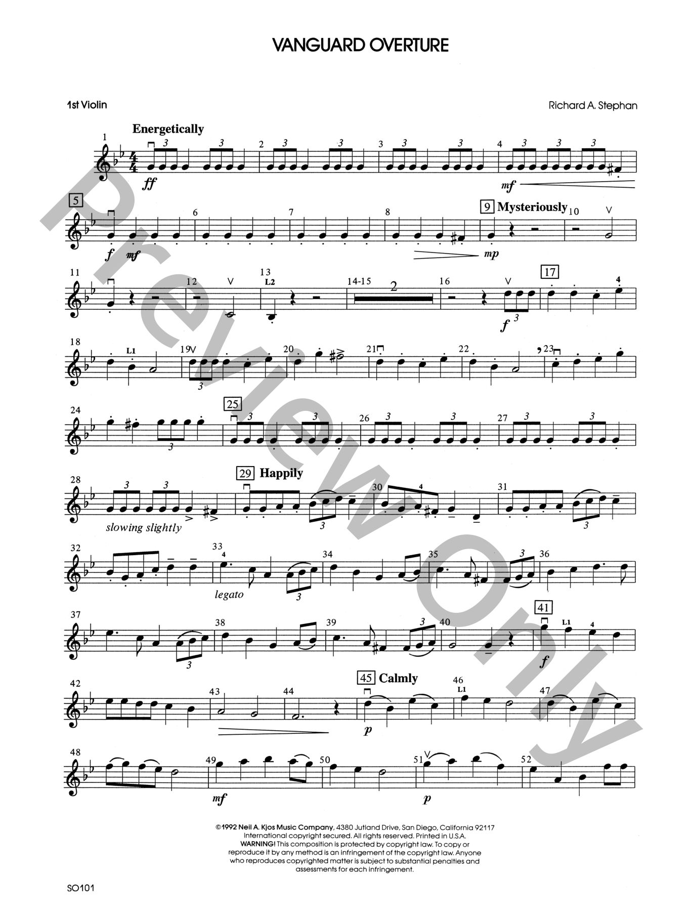 Vanguard Overture Orchestra Sheet Music | J.W. Pepper