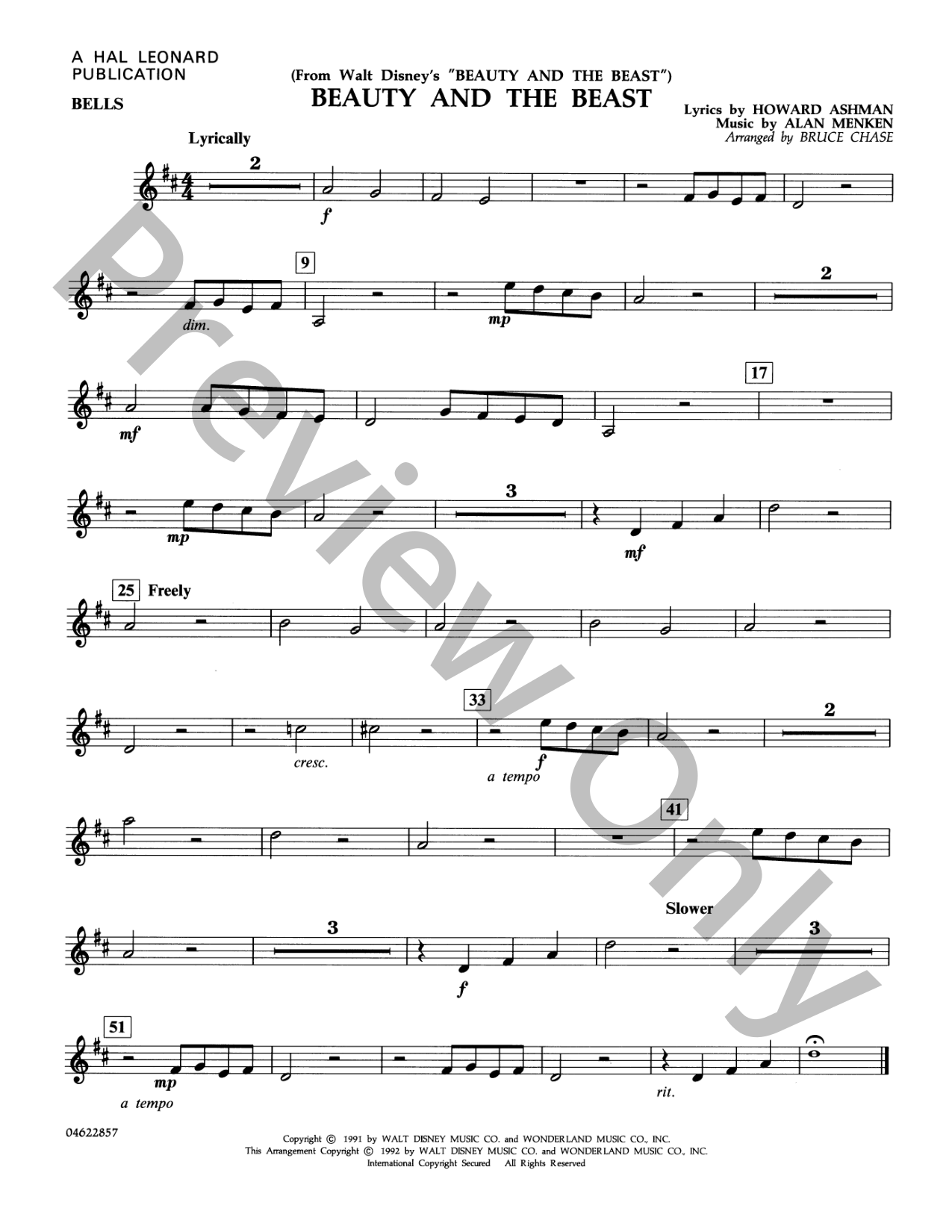 Beauty and the Beast Orchestra Sheet Music | J.W. Pepper