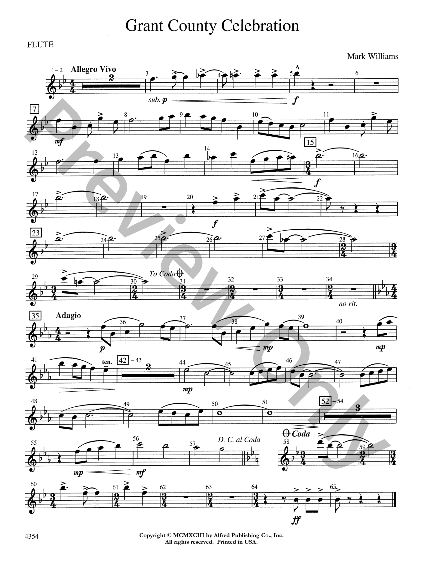Grant County Celebration Concert Band Sheet Music | J.W. Pepper