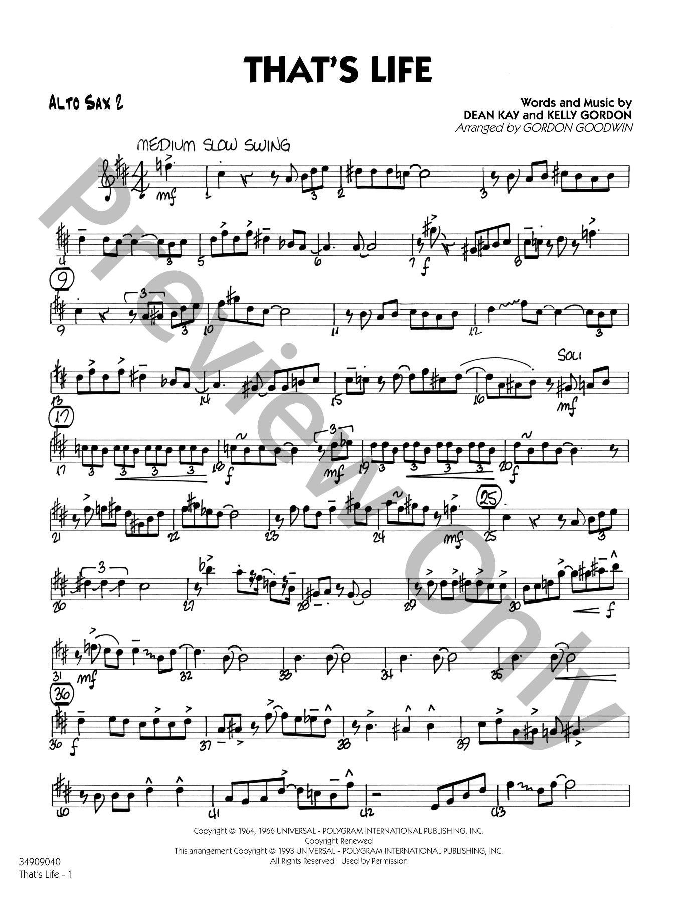 That's Life Jazz Sheet Music | J.W. Pepper