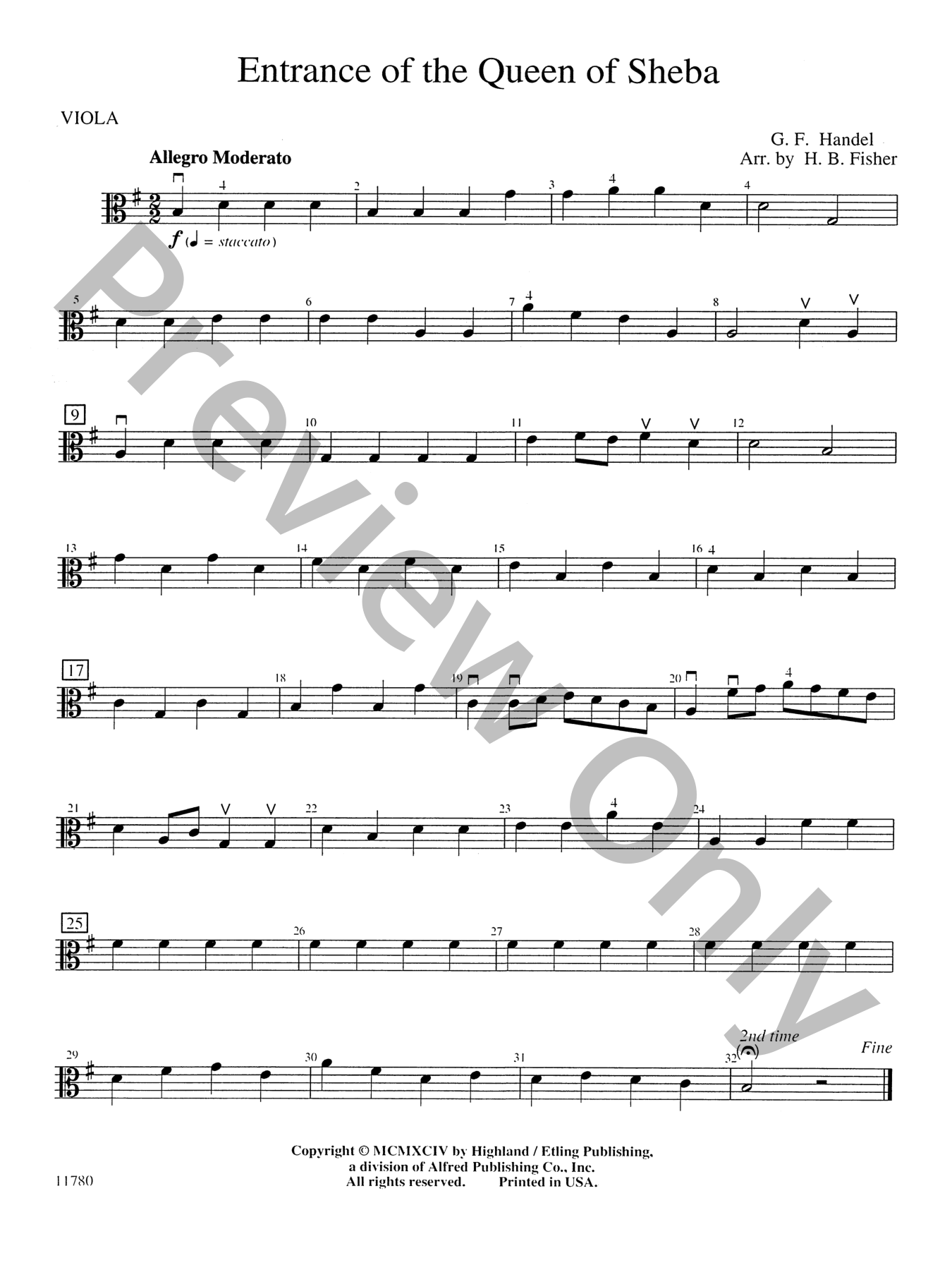 Entrance of the Queen of Sheba Orchestra Sheet Music | J.W. Pepper