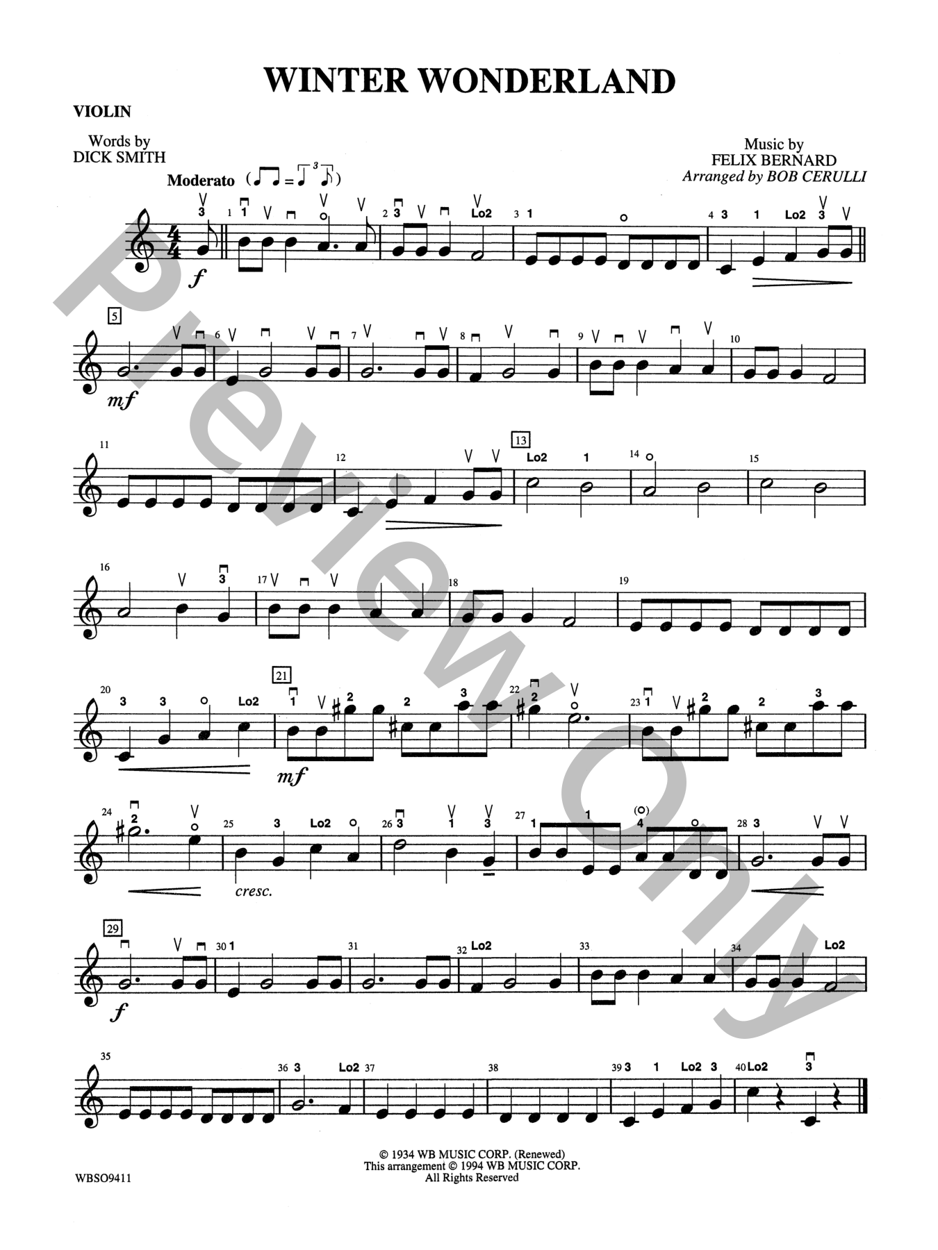Winter Wonderland Orchestra Sheet Music | J.W. Pepper