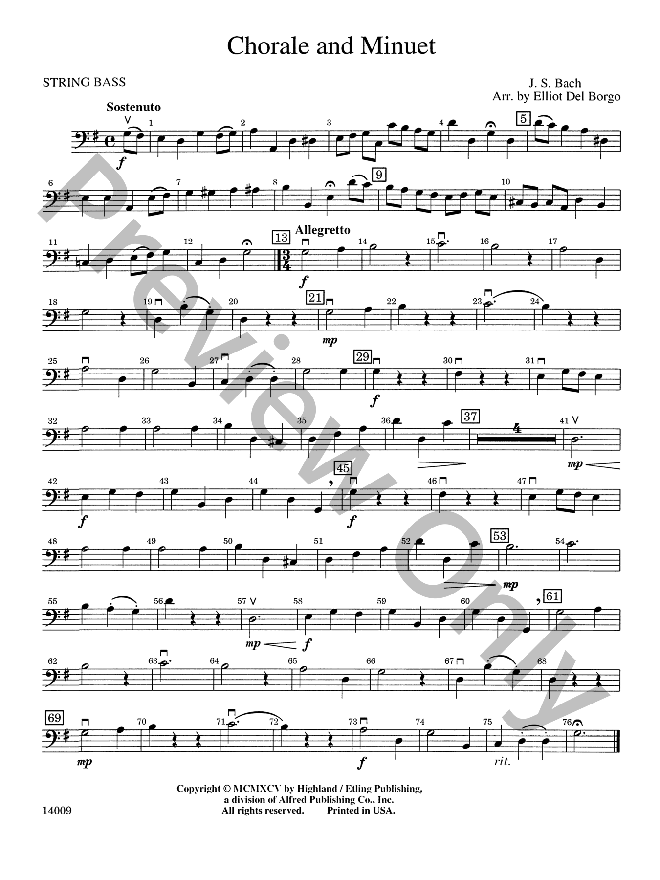  B3377 CHORALE SUGAR OPEN 6個セット① Chorale and Minuet Orchestra Sheet Music | J.W. Pepper