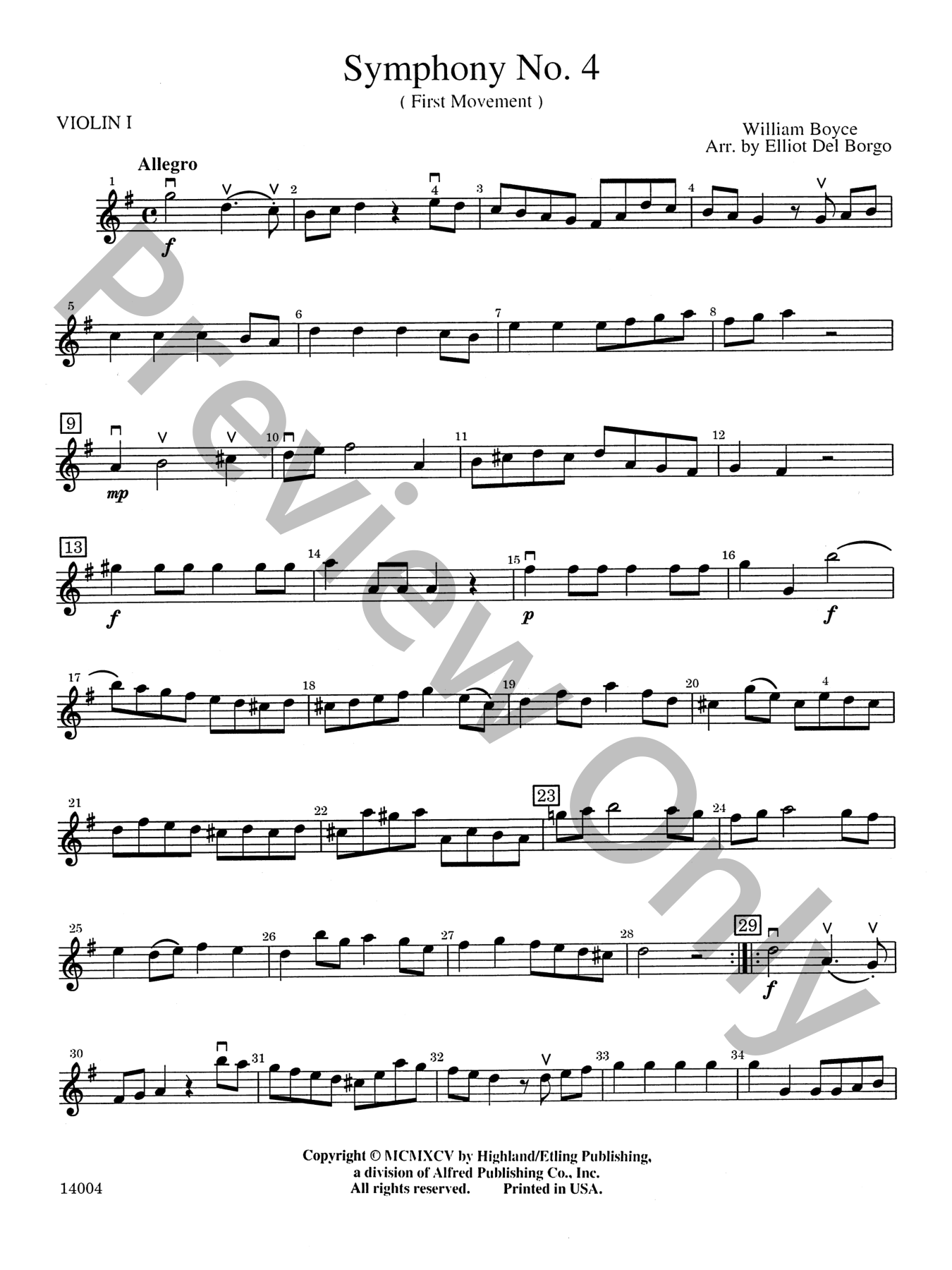 Symphony No. 4 Orchestra Sheet Music | J.W. Pepper