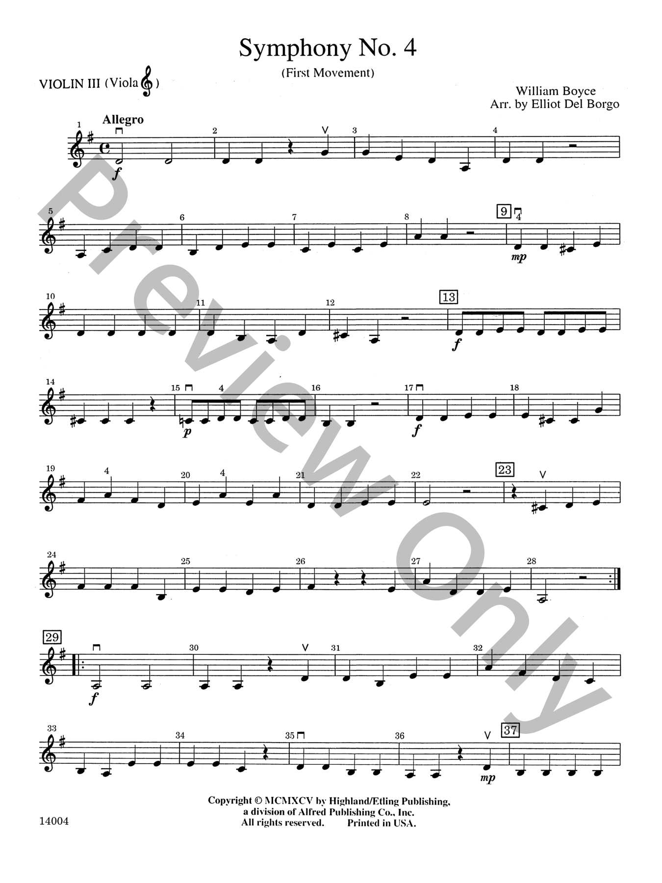 Symphony No. 4 Orchestra Sheet Music | J.W. Pepper