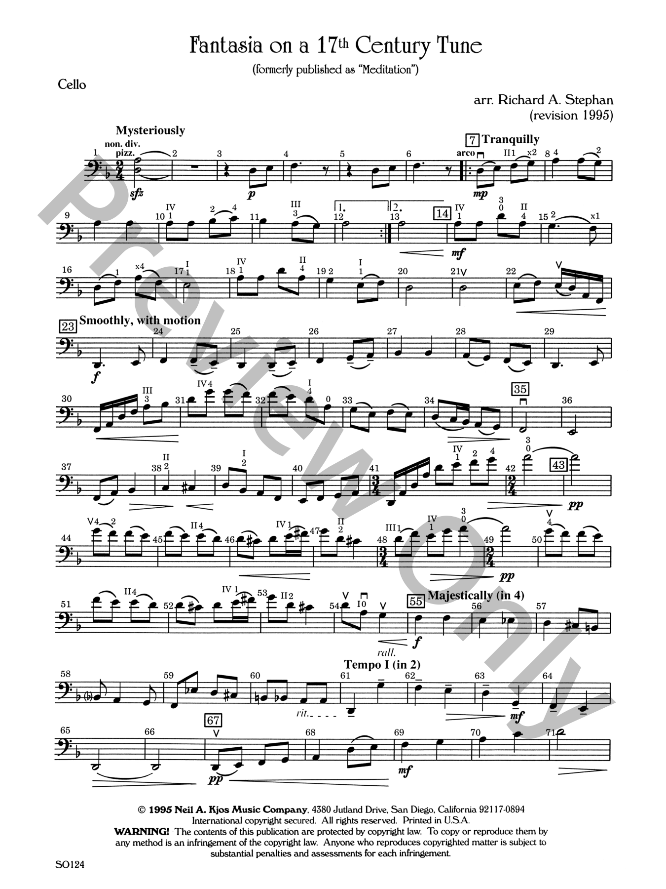 Fantasia on a 17th Century Tune Orchestra Sheet Music | J.W. Pepper