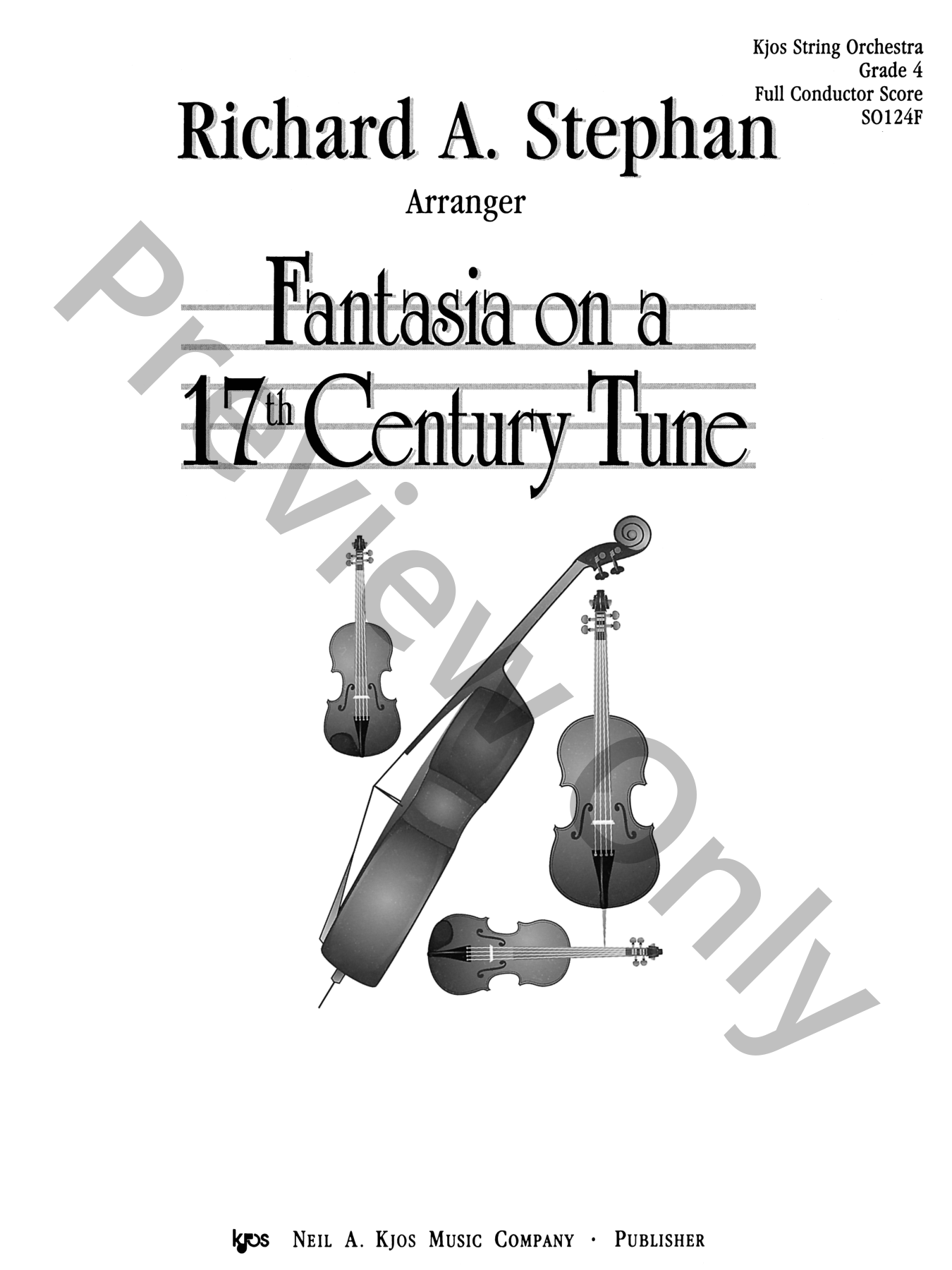 Fantasia on a 17th Century Tune Orchestra Sheet Music | J.W. Pepper