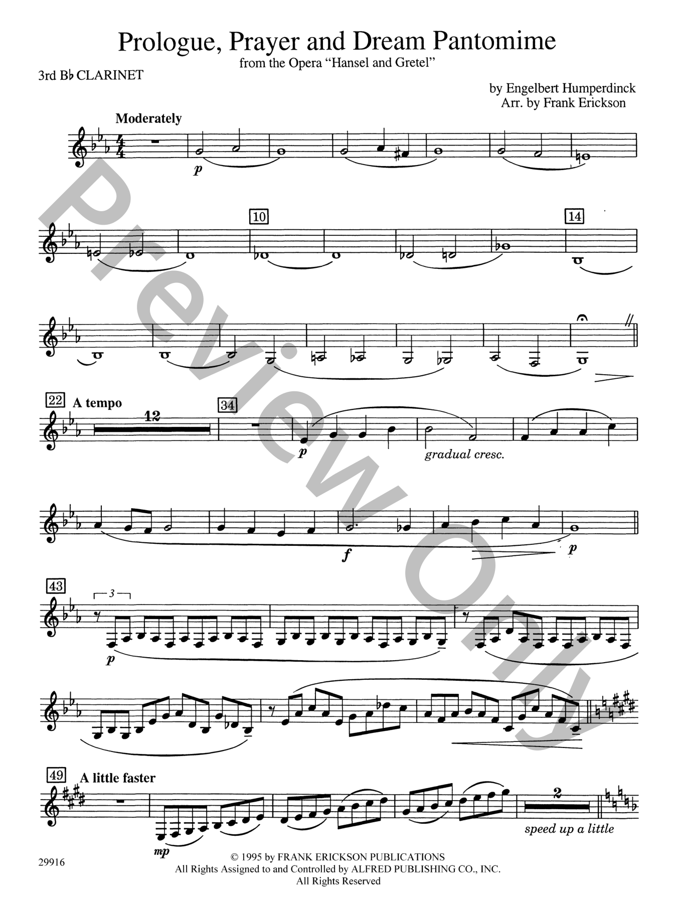 Prologue Prayer and Dream Pantomime Concert Band Sheet Music 