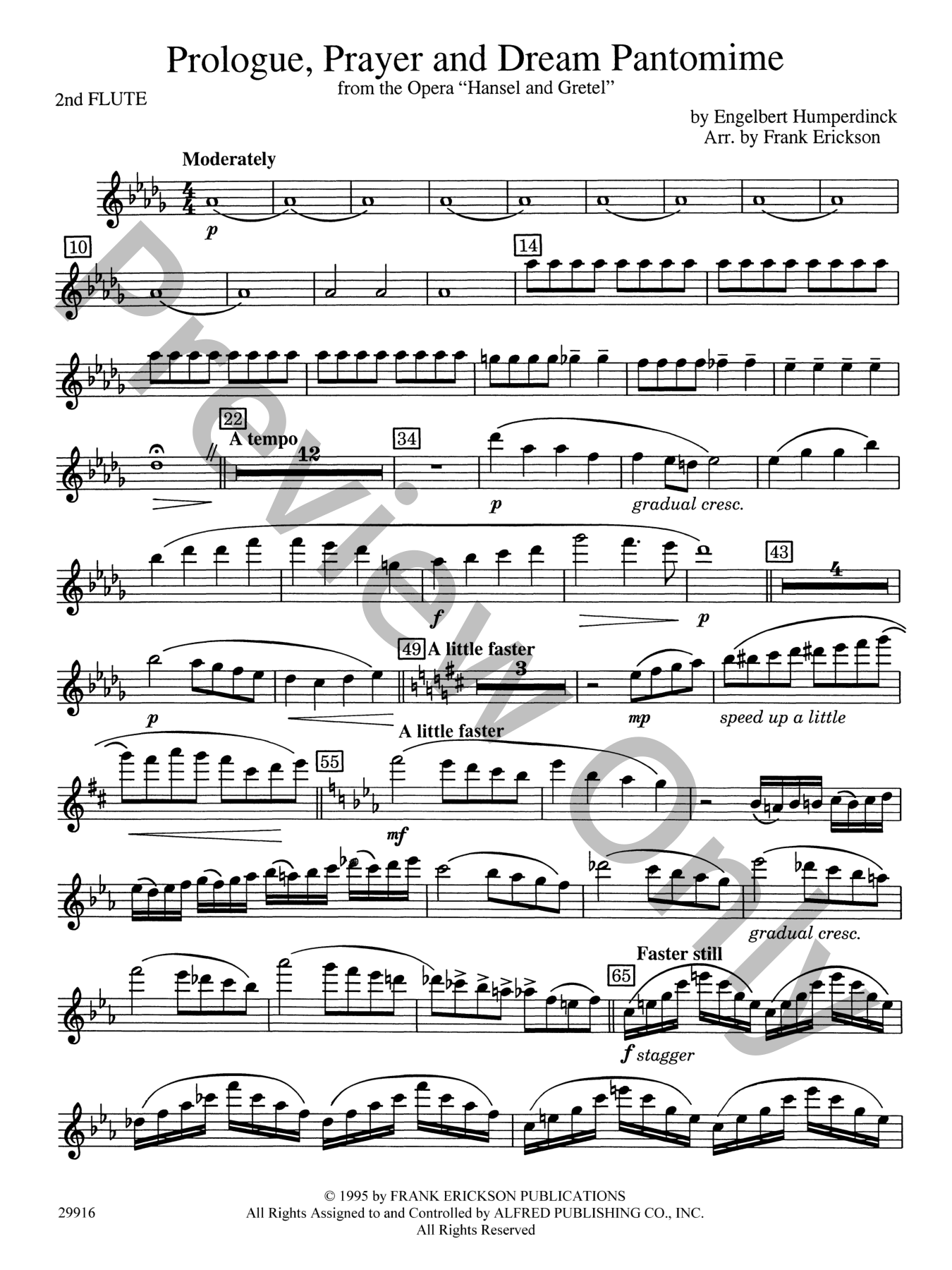 Prologue Prayer and Dream Pantomime Concert Band Sheet Music 
