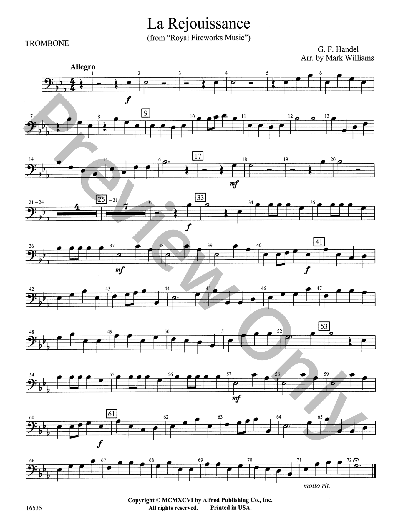 La Rejouissance Concert Band Sheet Music | J.W. Pepper