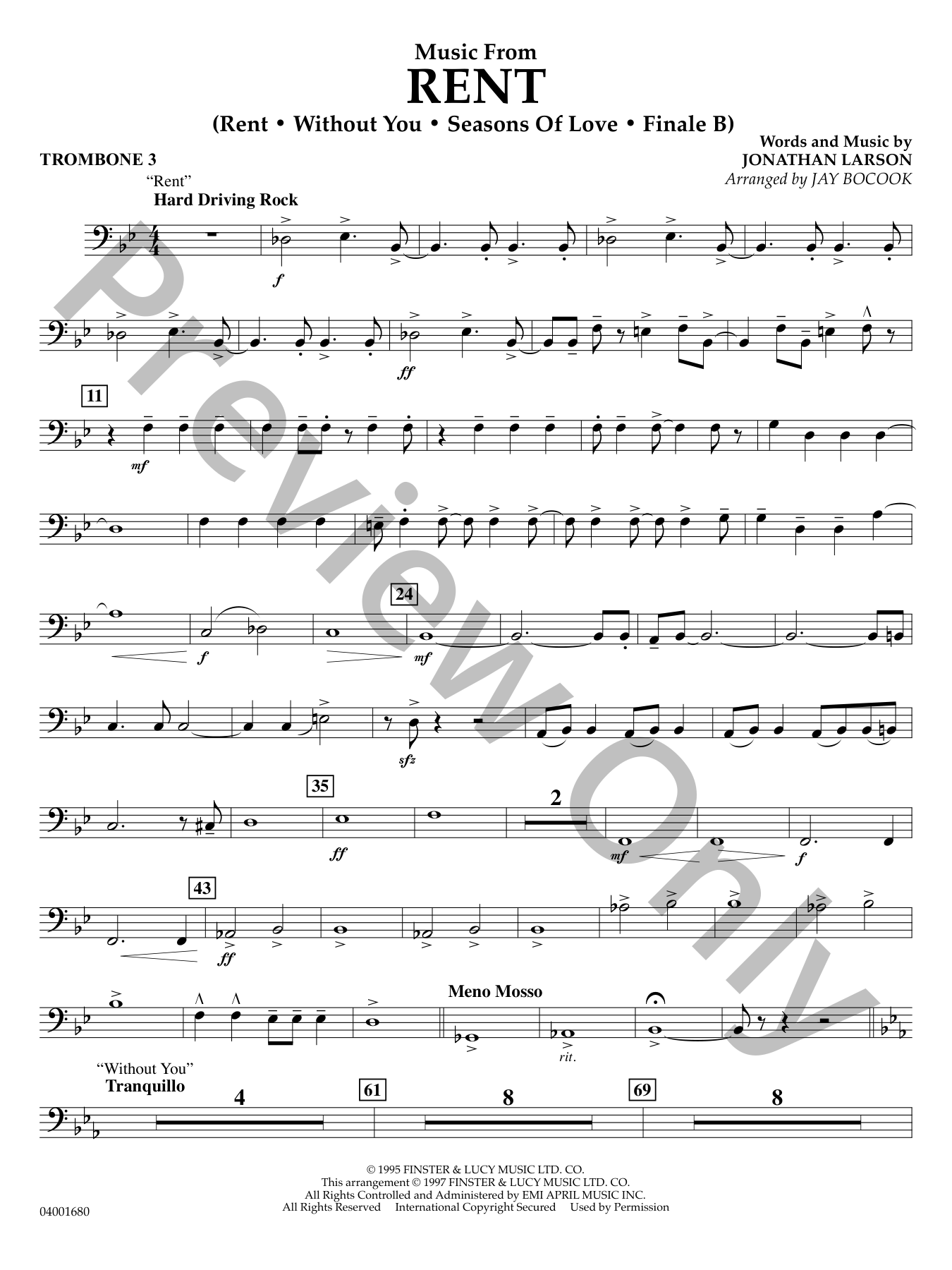 Rent Concert Band Sheet Music | J.W. Pepper