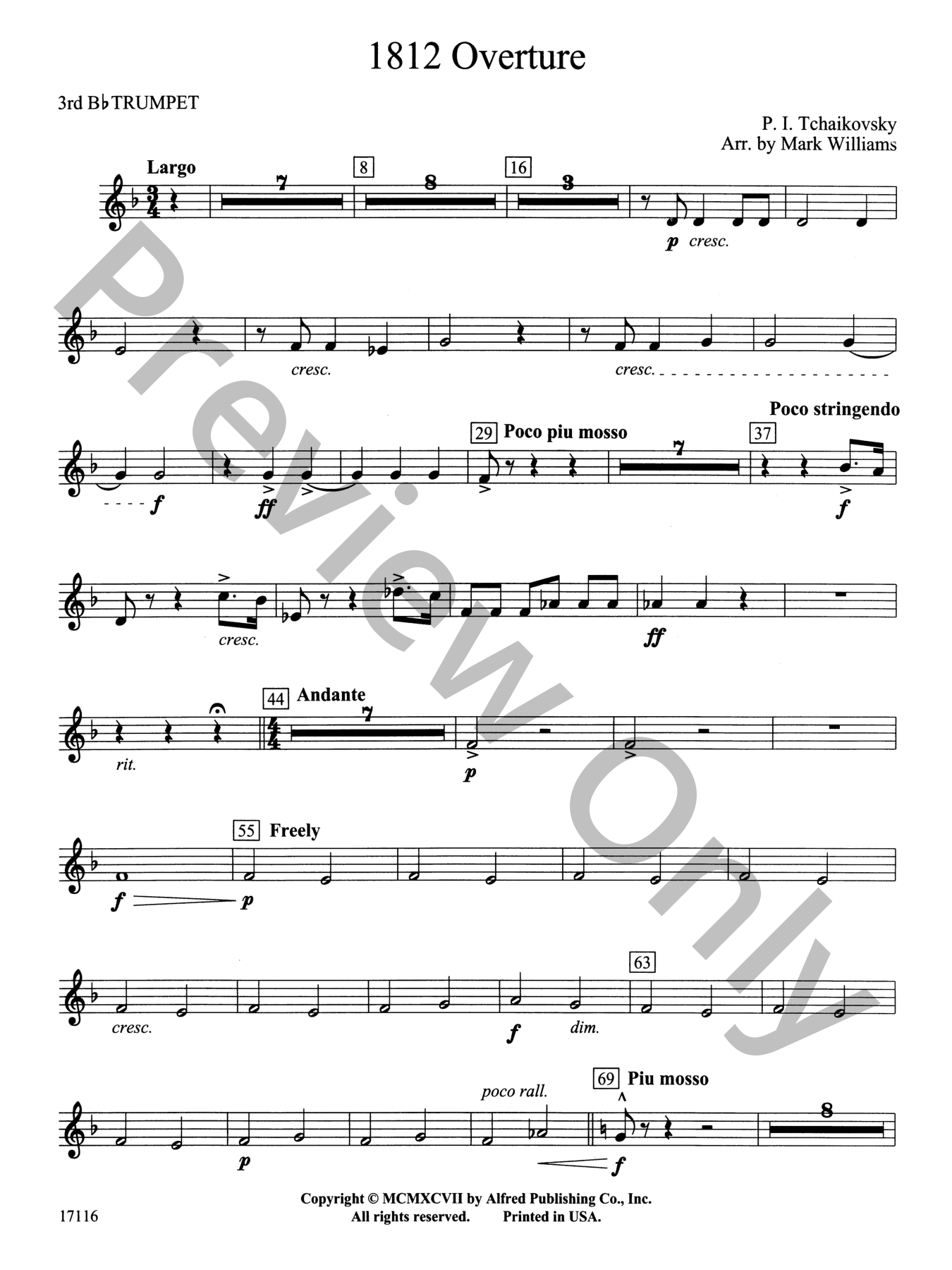1812 Overture Concert Band Sheet Music | J.W. Pepper