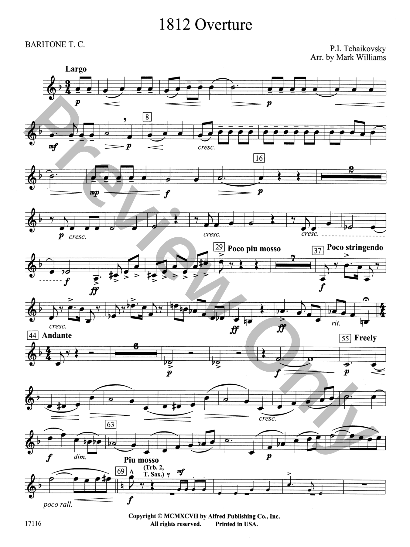 1812 Overture Concert Band Sheet Music | J.W. Pepper