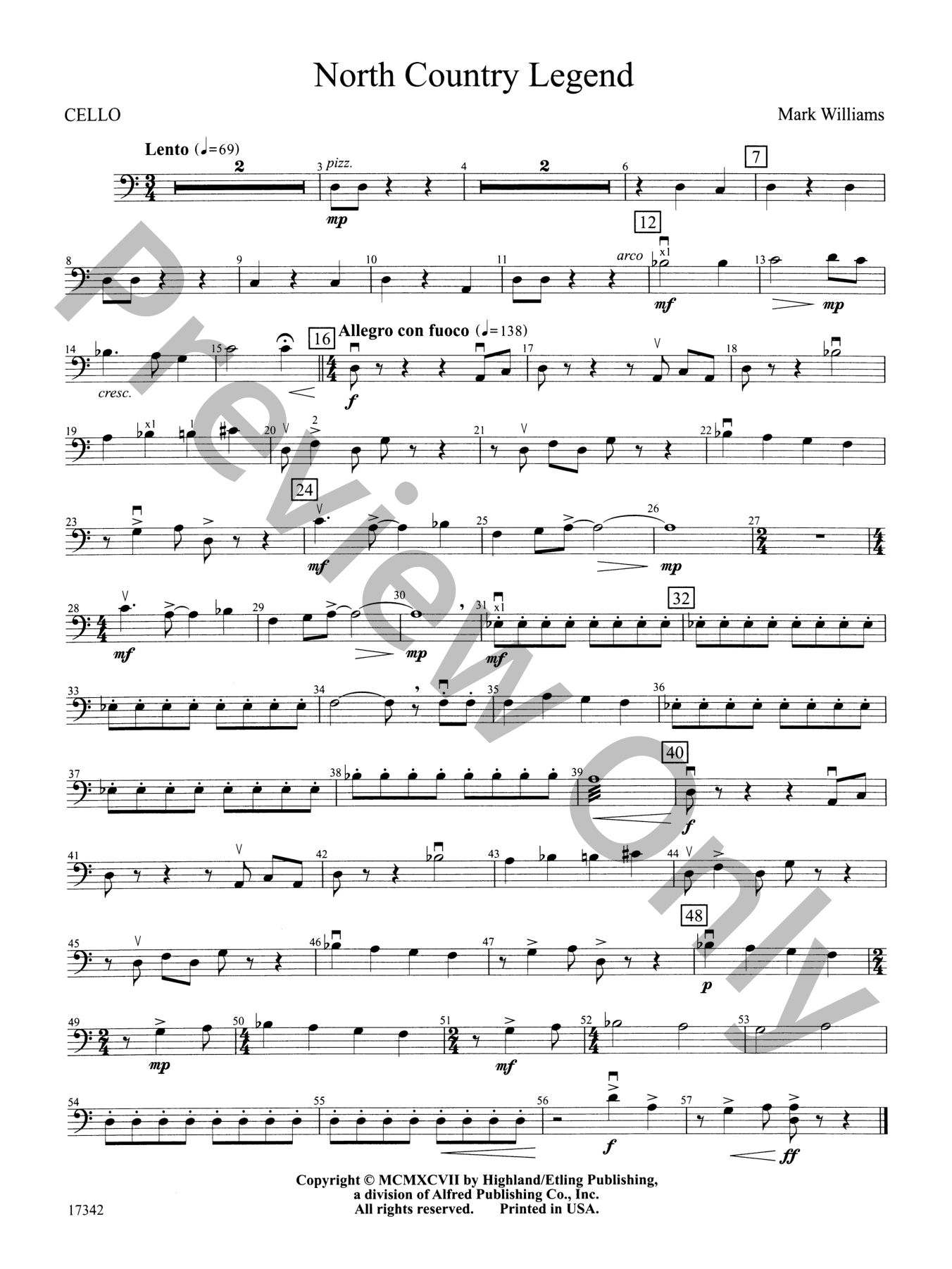 North Country Legend Orchestra Sheet Music | J.W. Pepper