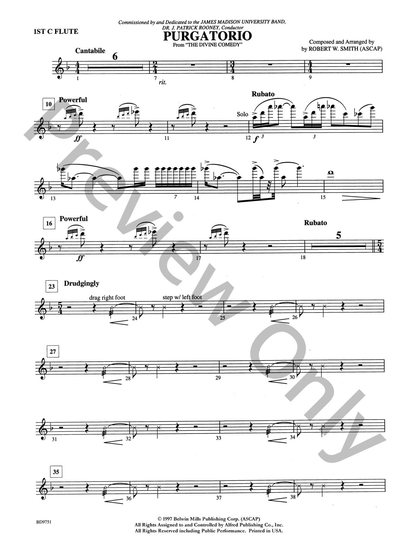 Purgatorio Concert Band Sheet Music | J.W. Pepper