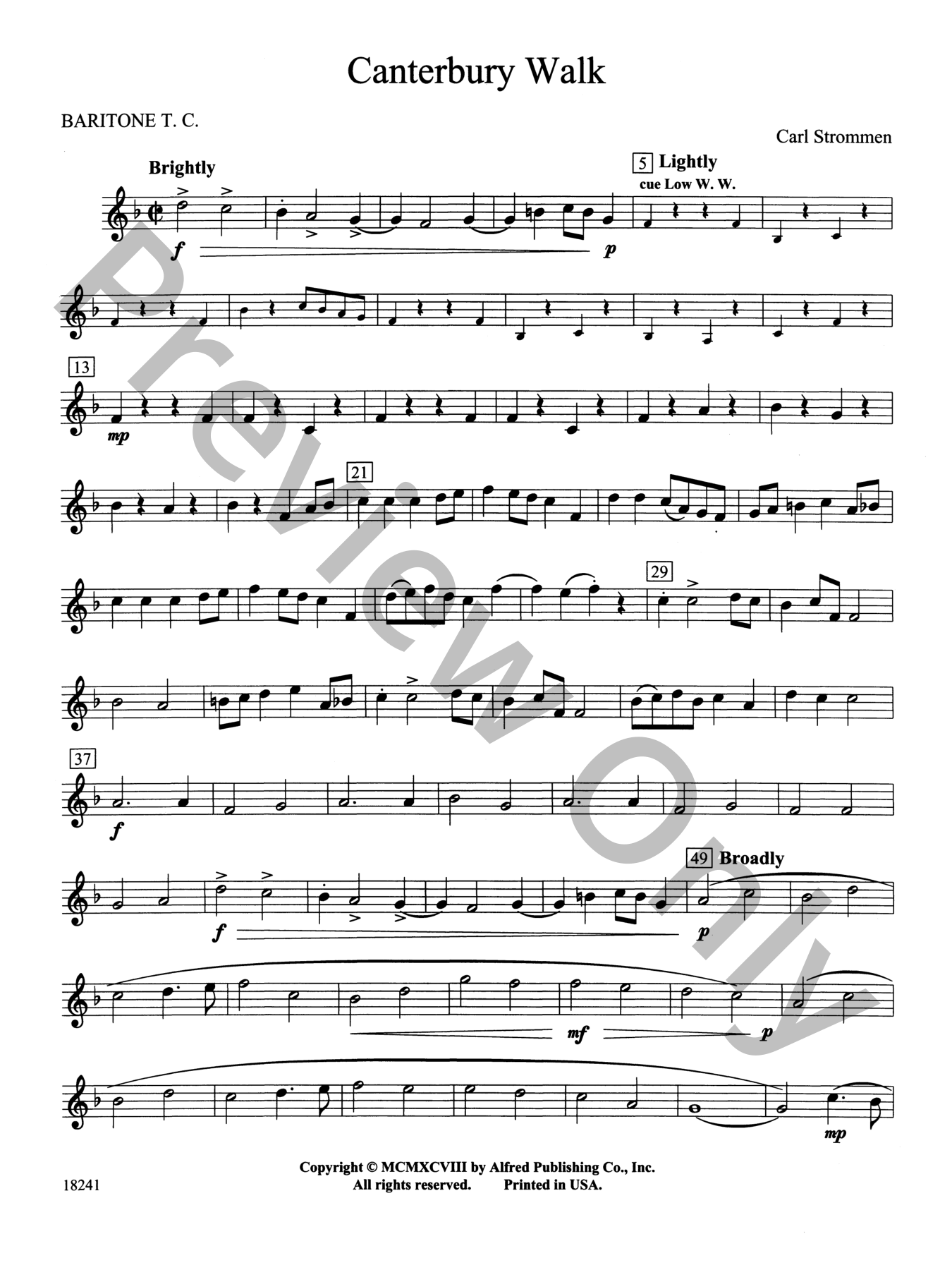 Canterbury Walk Concert Band Sheet Music | J.W. Pepper