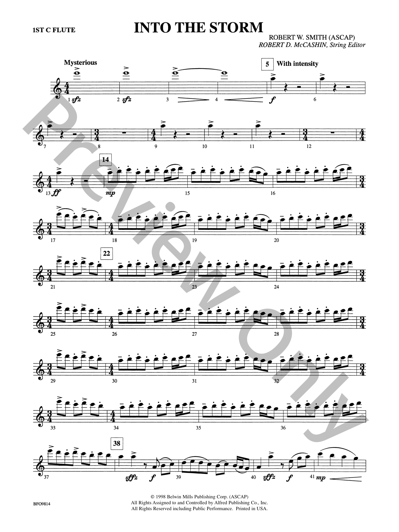 ● 吹奏楽楽譜 Robert W Smith / 嵐の中へ Into the Storm Orchestra Sheet Music | J.W. Pepper