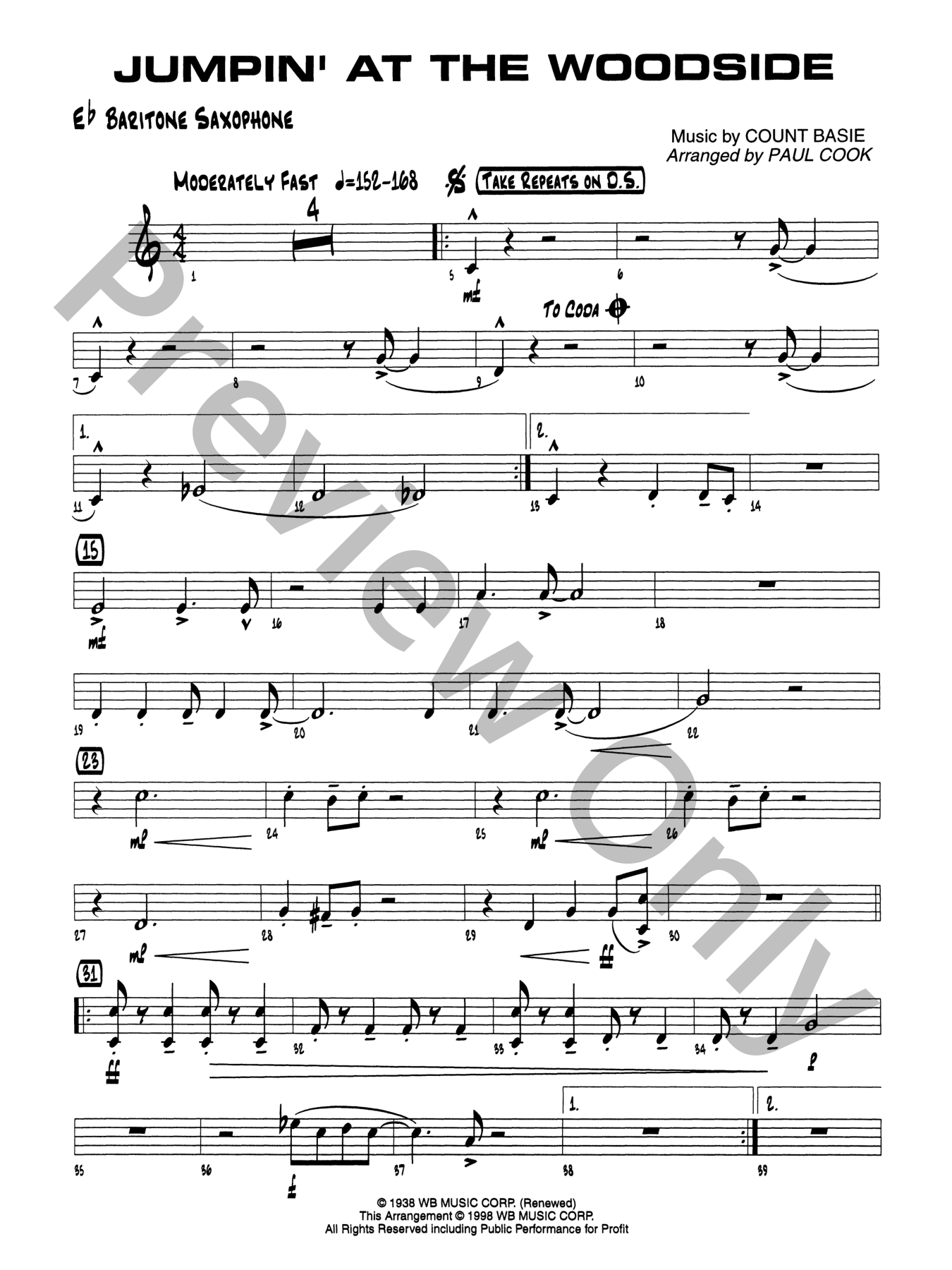 Jumpin' at the Woodside Jazz Sheet Music | J.W. Pepper