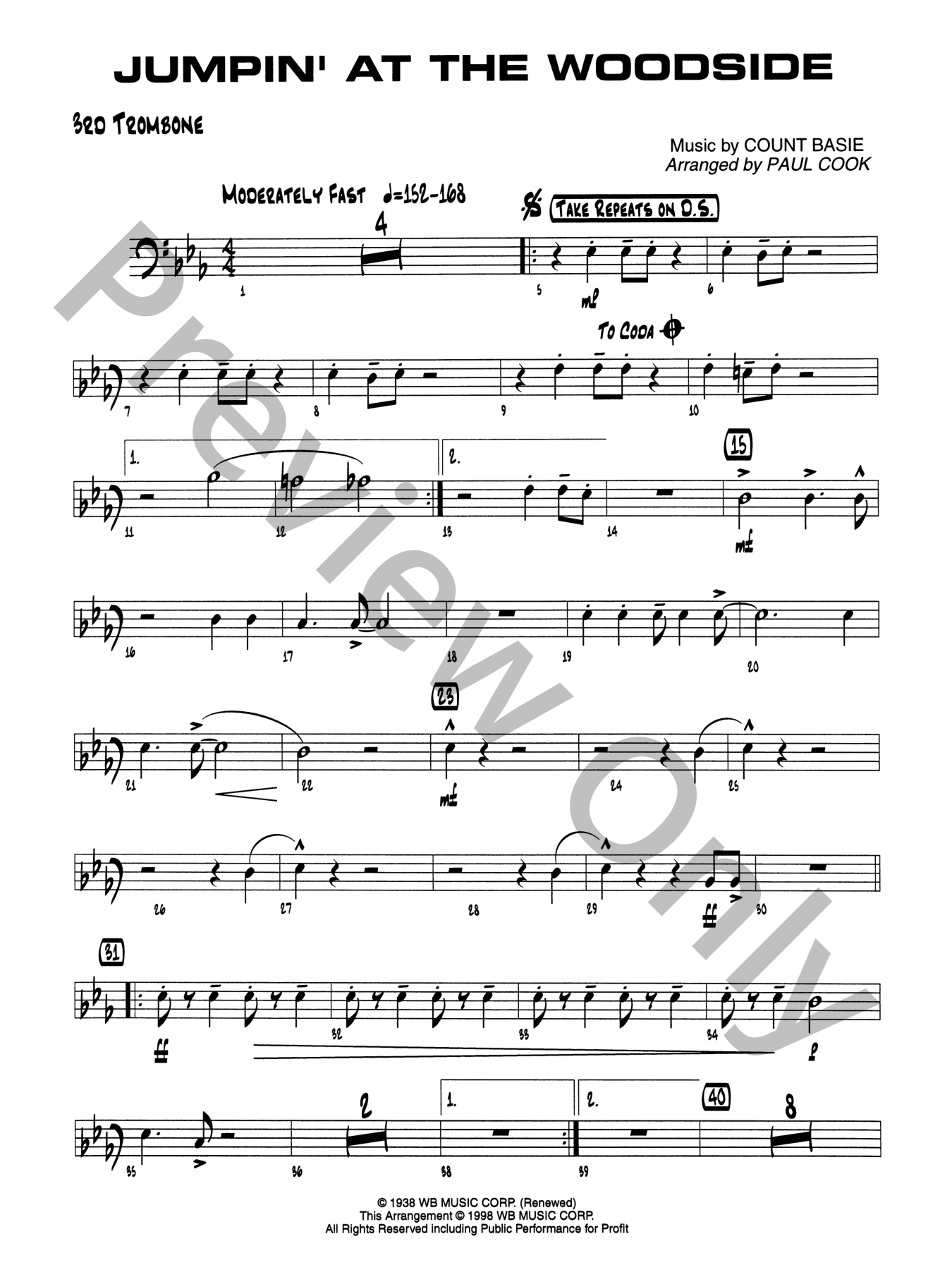Jumpin' at the Woodside Jazz Sheet Music | J.W. Pepper