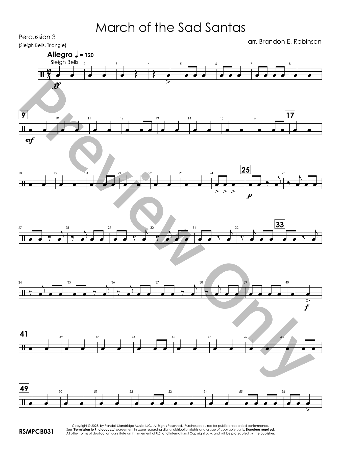 March of the Sad Santas Concert Band Sheet Music | J.W. Pepper