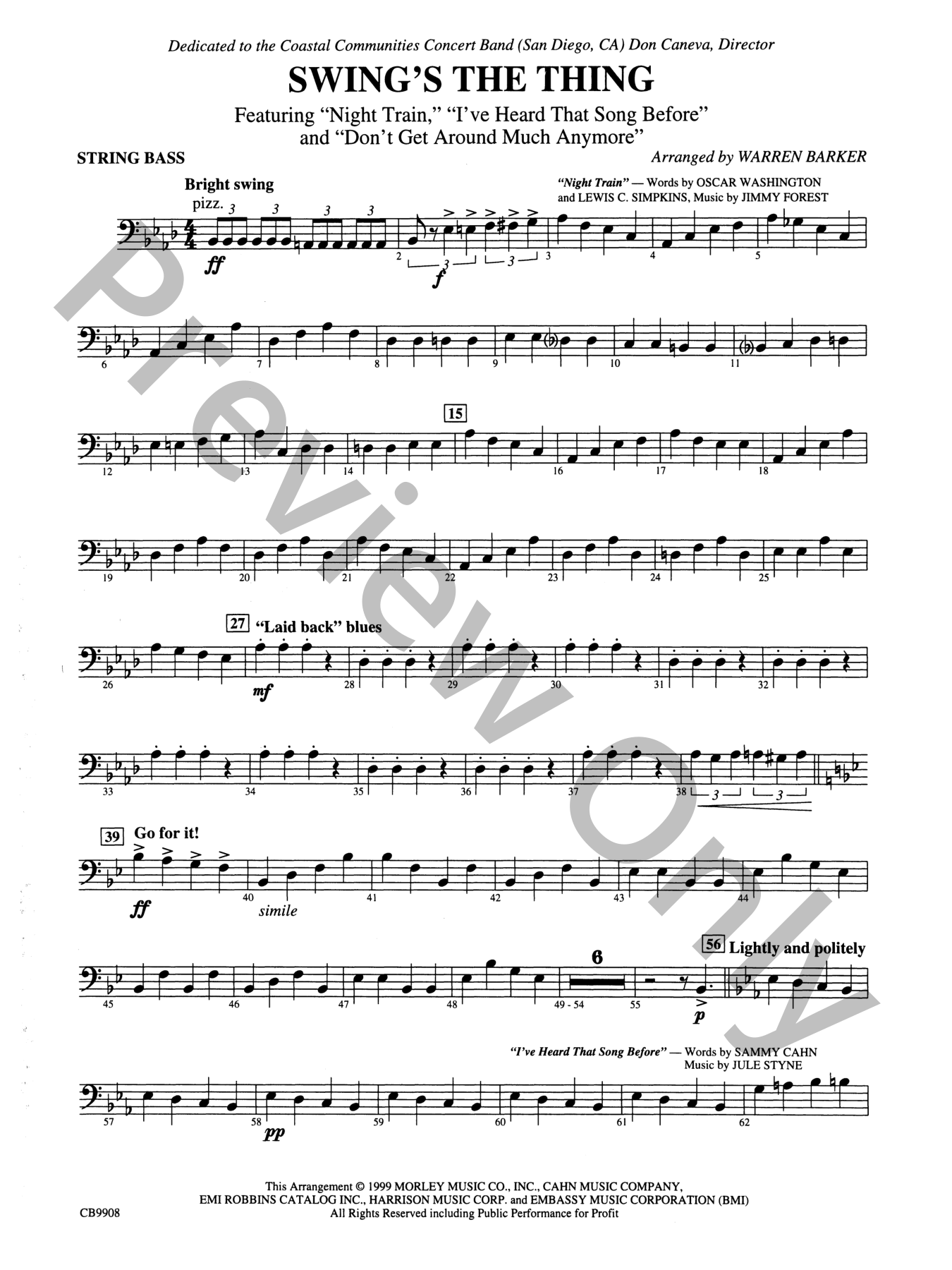 Swing's the Thing Concert Band Sheet Music | J.W. Pepper