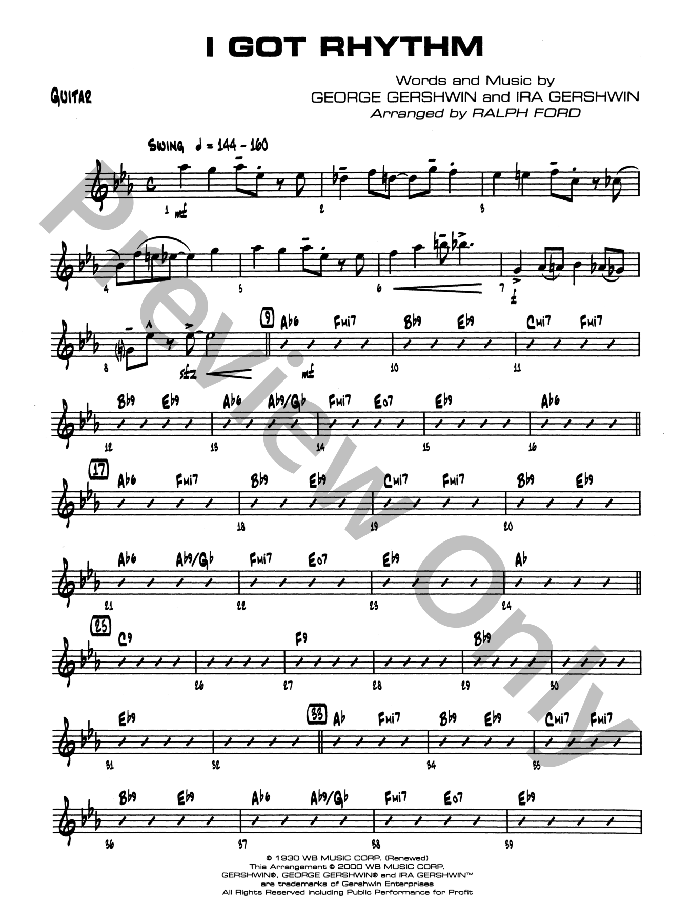 I Got Rhythm: Piano: George Gershwin - Digital Sheet Music