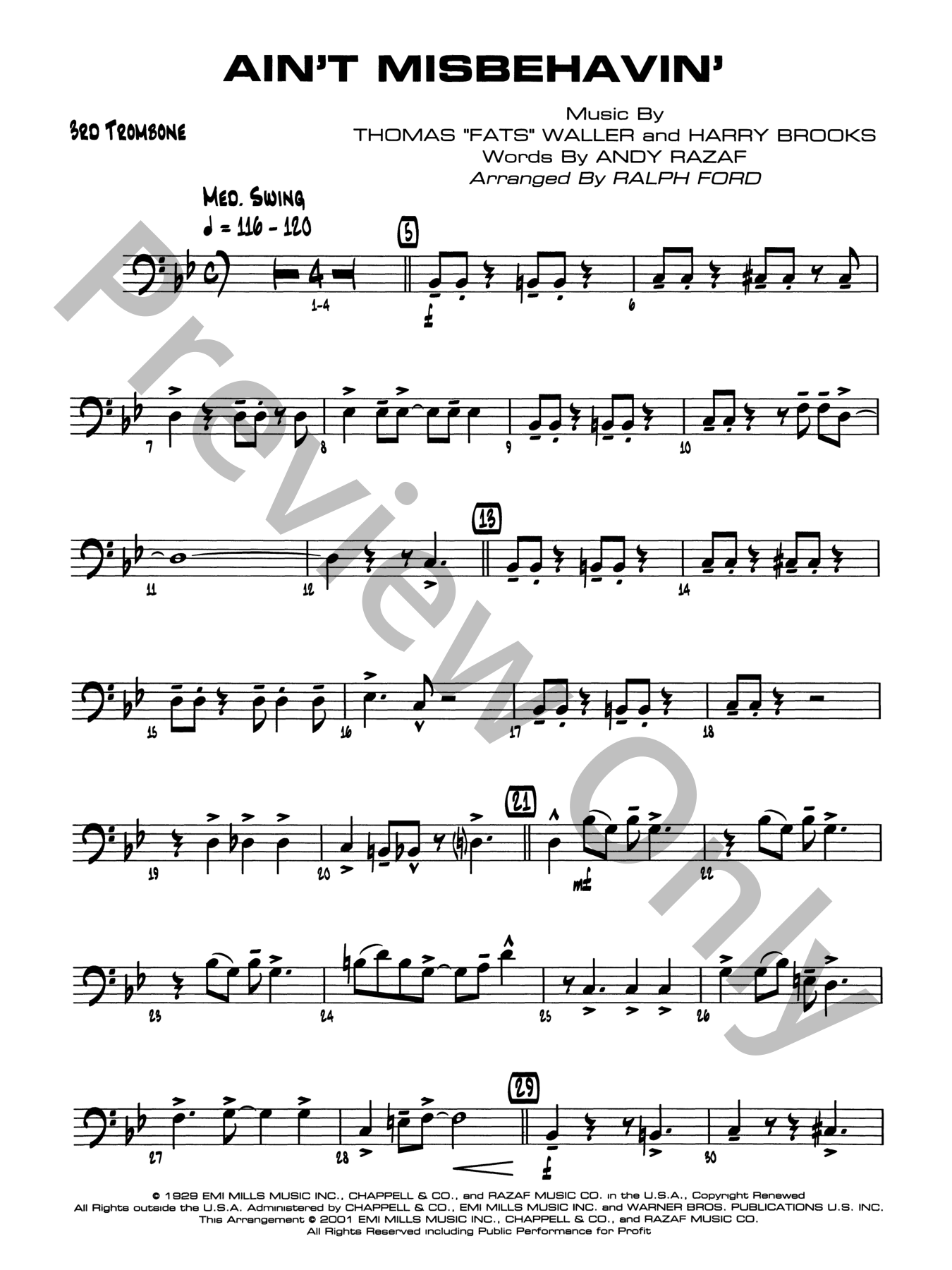 Ain't Misbehavin' Jazz Sheet Music | J.W. Pepper