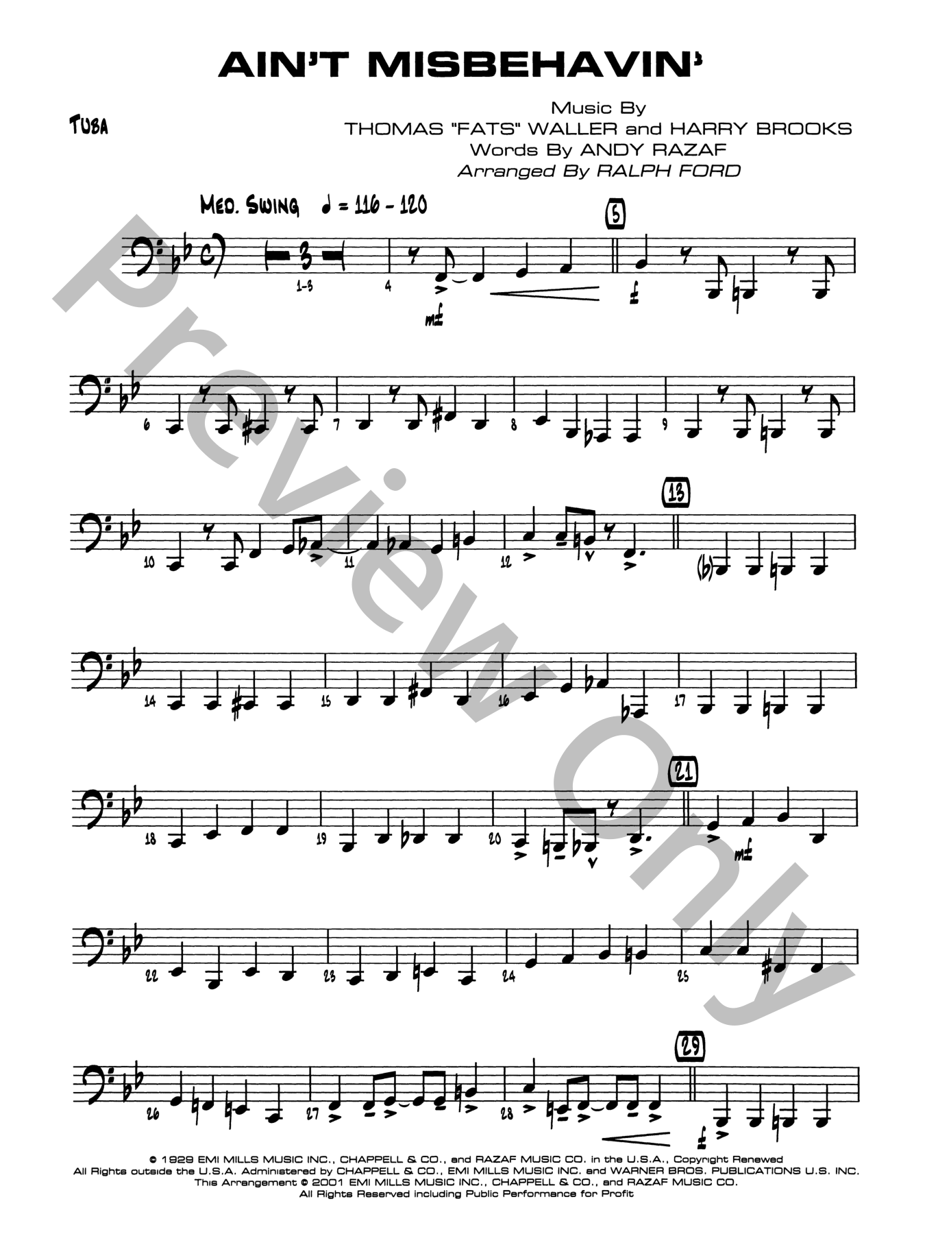 Ain't Misbehavin' Jazz Sheet Music | J.W. Pepper