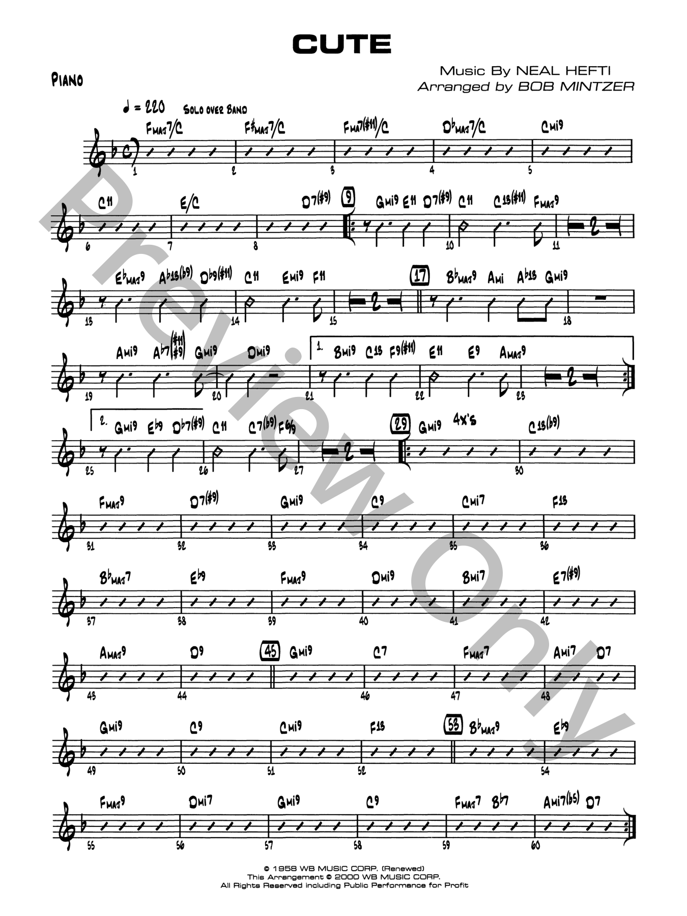 Cute Jazz Sheet Music | J.W. Pepper