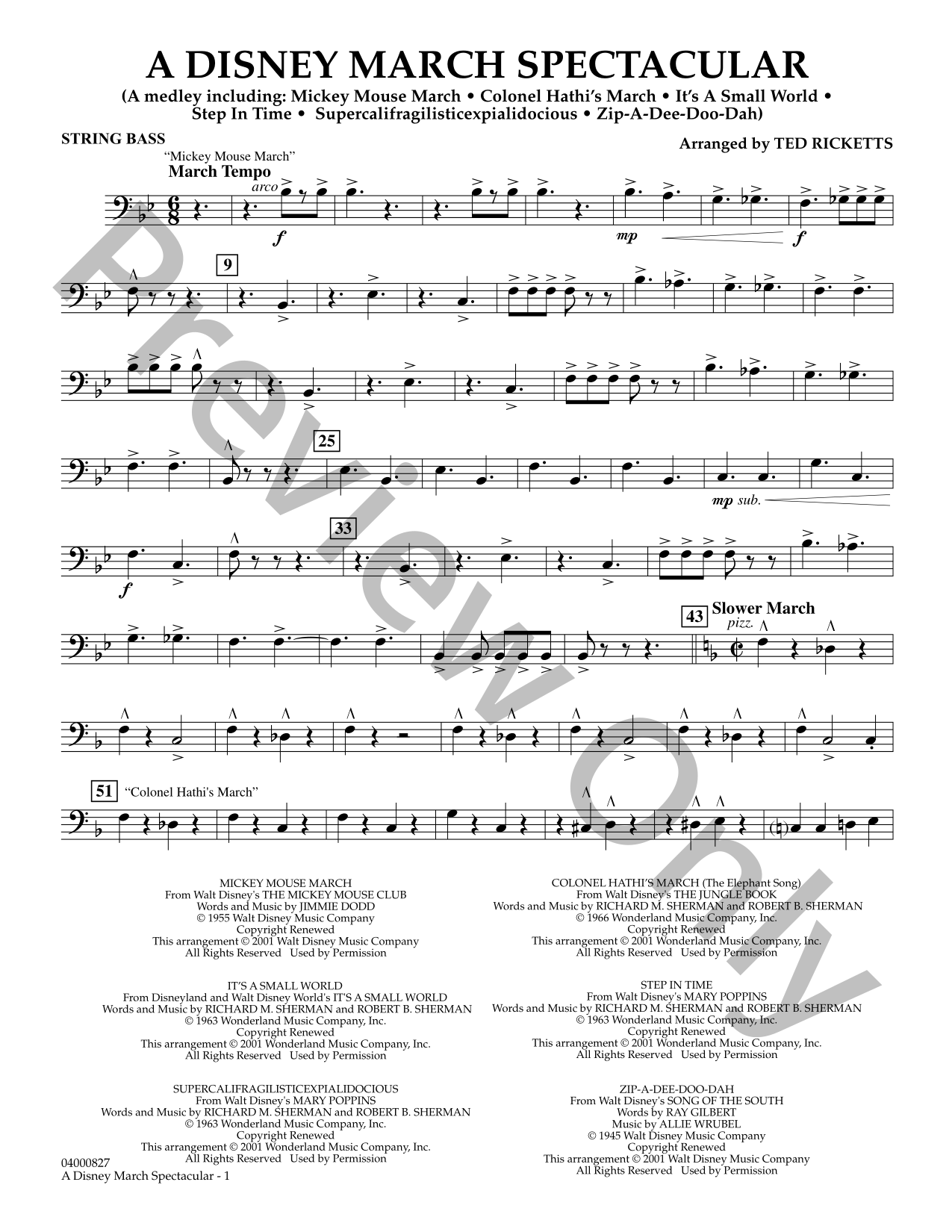 Disney March Spectacular Concert Band Sheet Music | J.W. Pepper