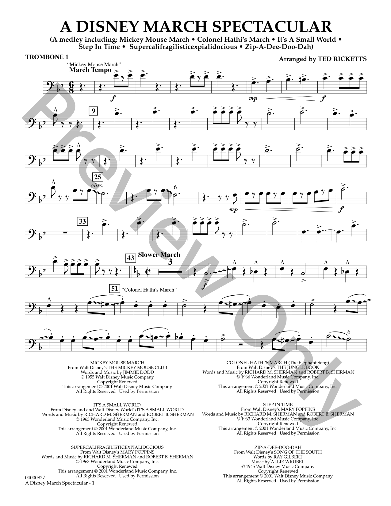 Disney March Spectacular Concert Band Sheet Music | J.W. Pepper
