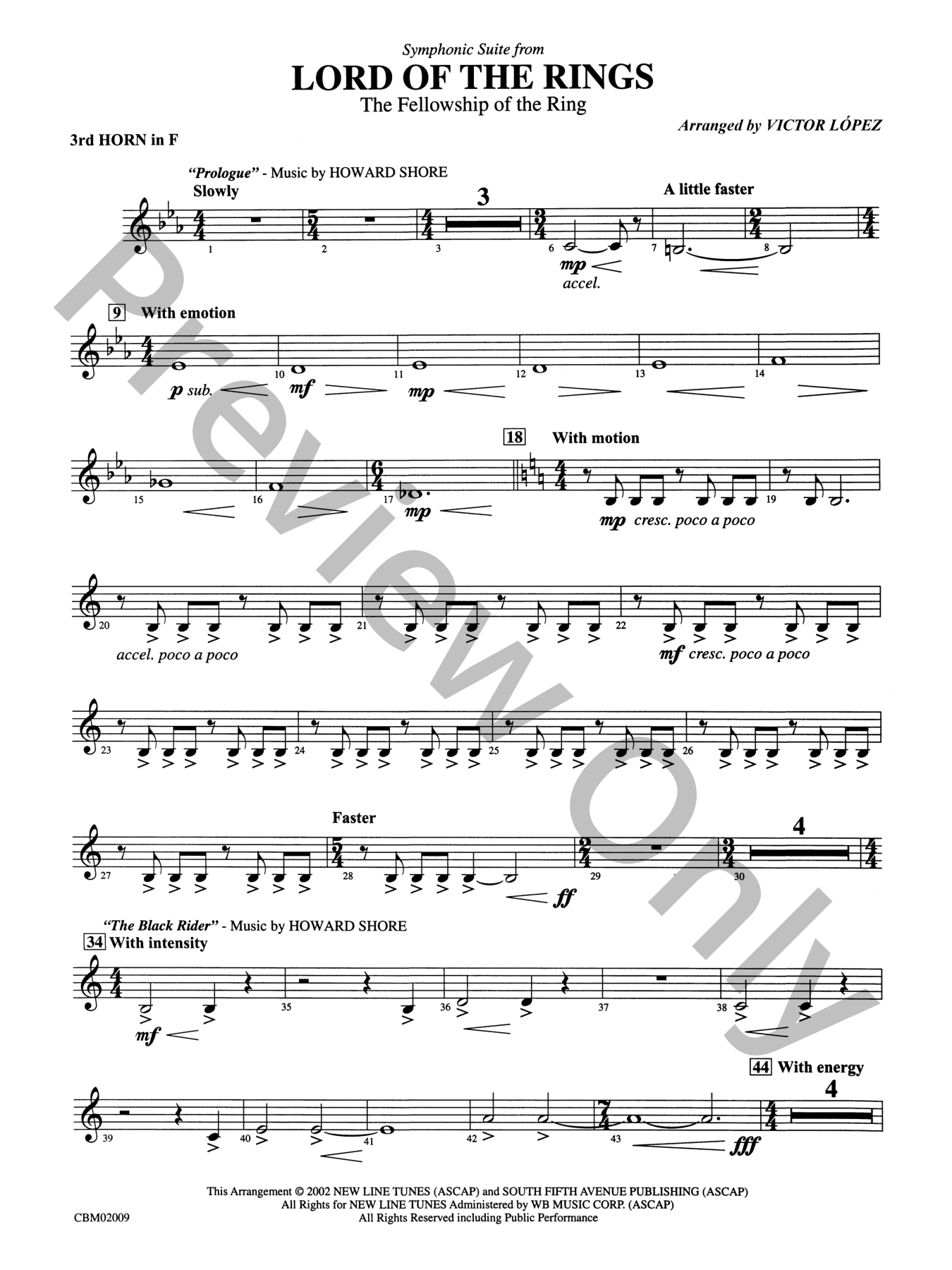 The Lord of the Rings: The Fellowship of the Ring Concert Band