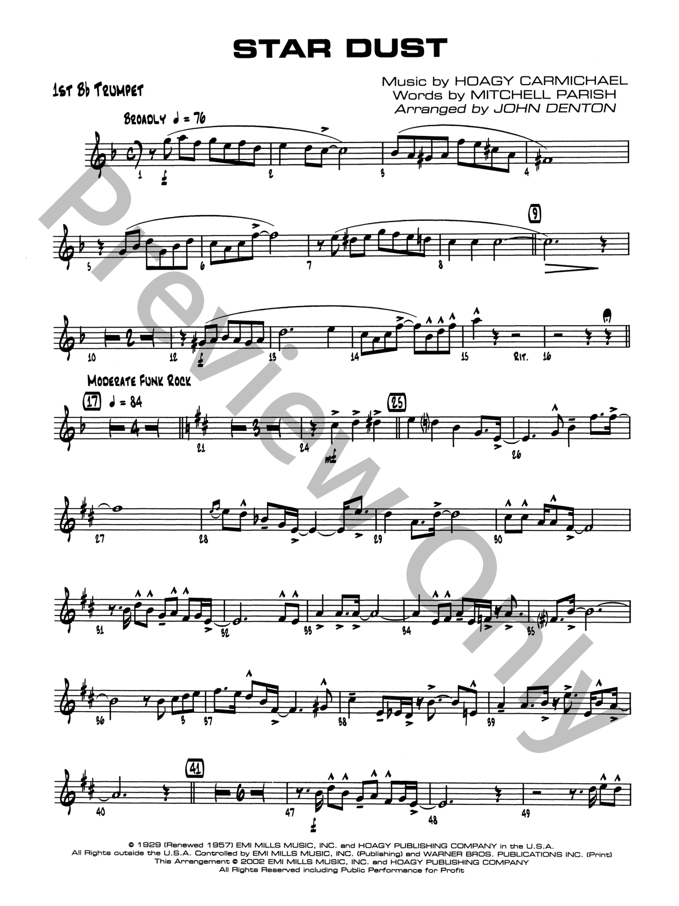 Stardust Jazz Sheet Music | J.W. Pepper