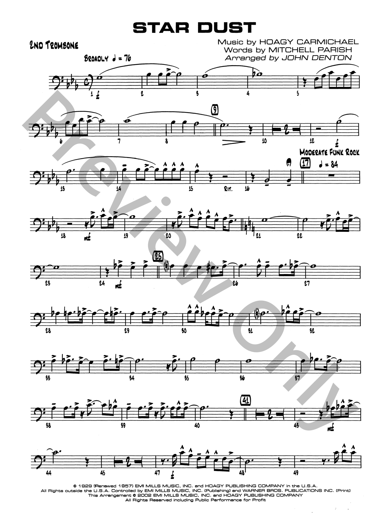 Stardust Jazz Sheet Music | J.W. Pepper